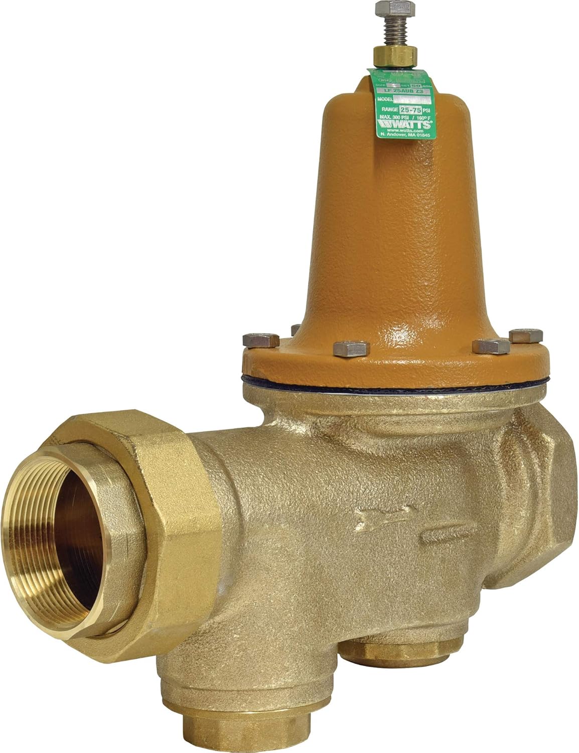 Watts LF25AUB-Z3 Lead-Free Water Pressure Reducing Valve with union connection