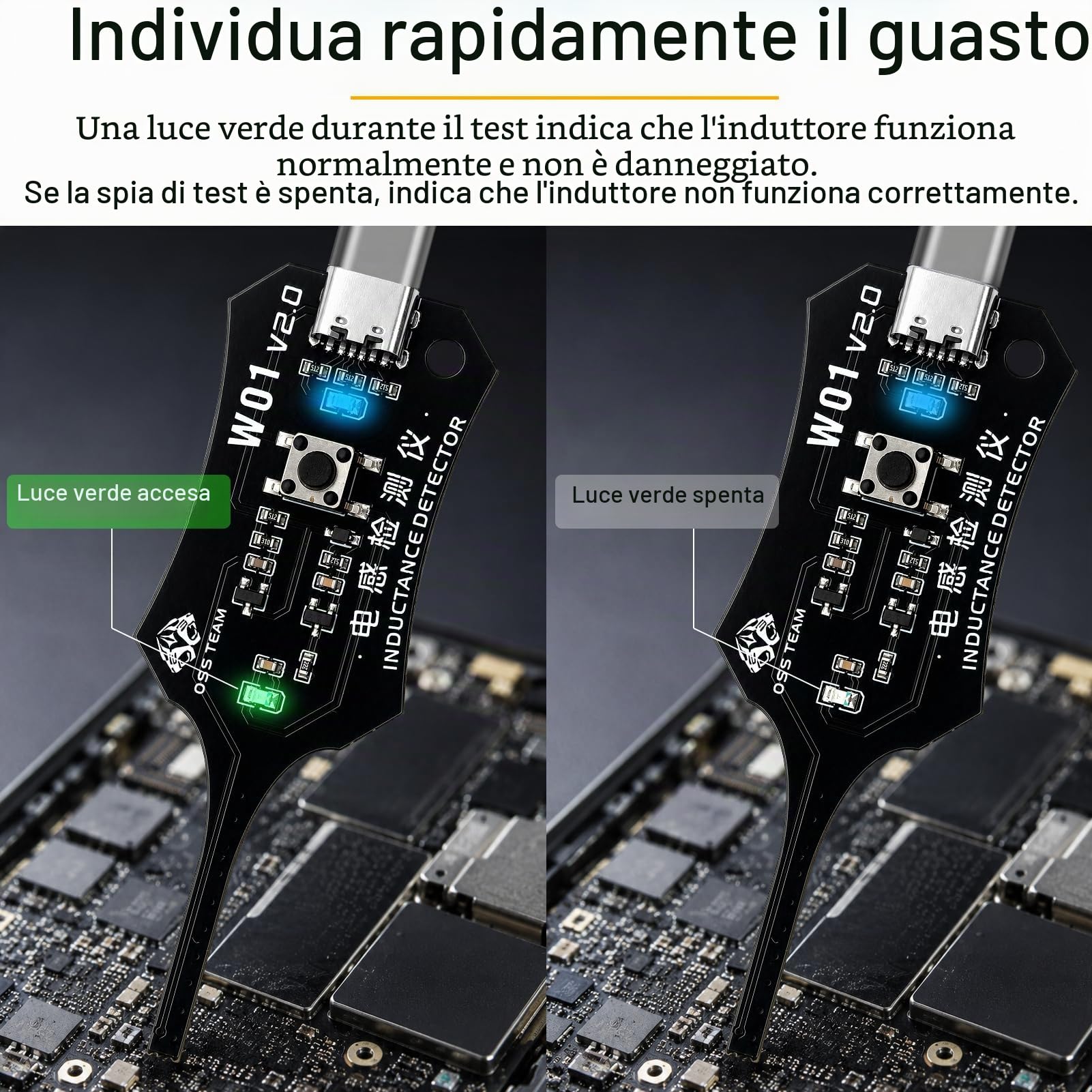 tester elettrico di precisione, tester per bobine di schede madri | Tester di induttanza,strumento di diagnostica per circuiti stampati per principianti e professionisti
