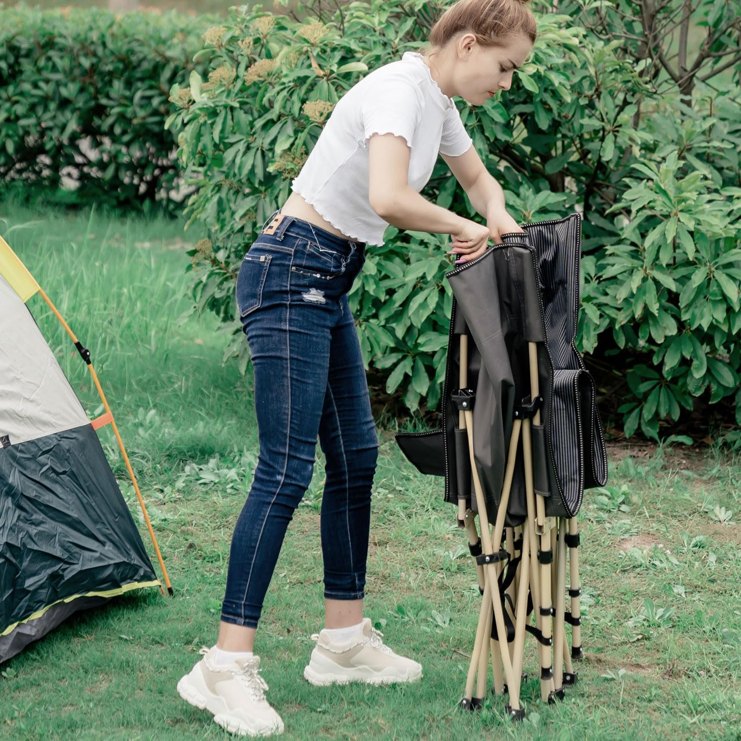 ATORPOK SHOP Cama de camping plegable robusta para adultos, carga hasta 200 kg, gran superficie de dormir 190 x 68 cm, pesca exterior jardín interior
