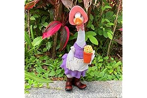 Zen Garden Statues Pair - Female Goose Statue for Yard Decor