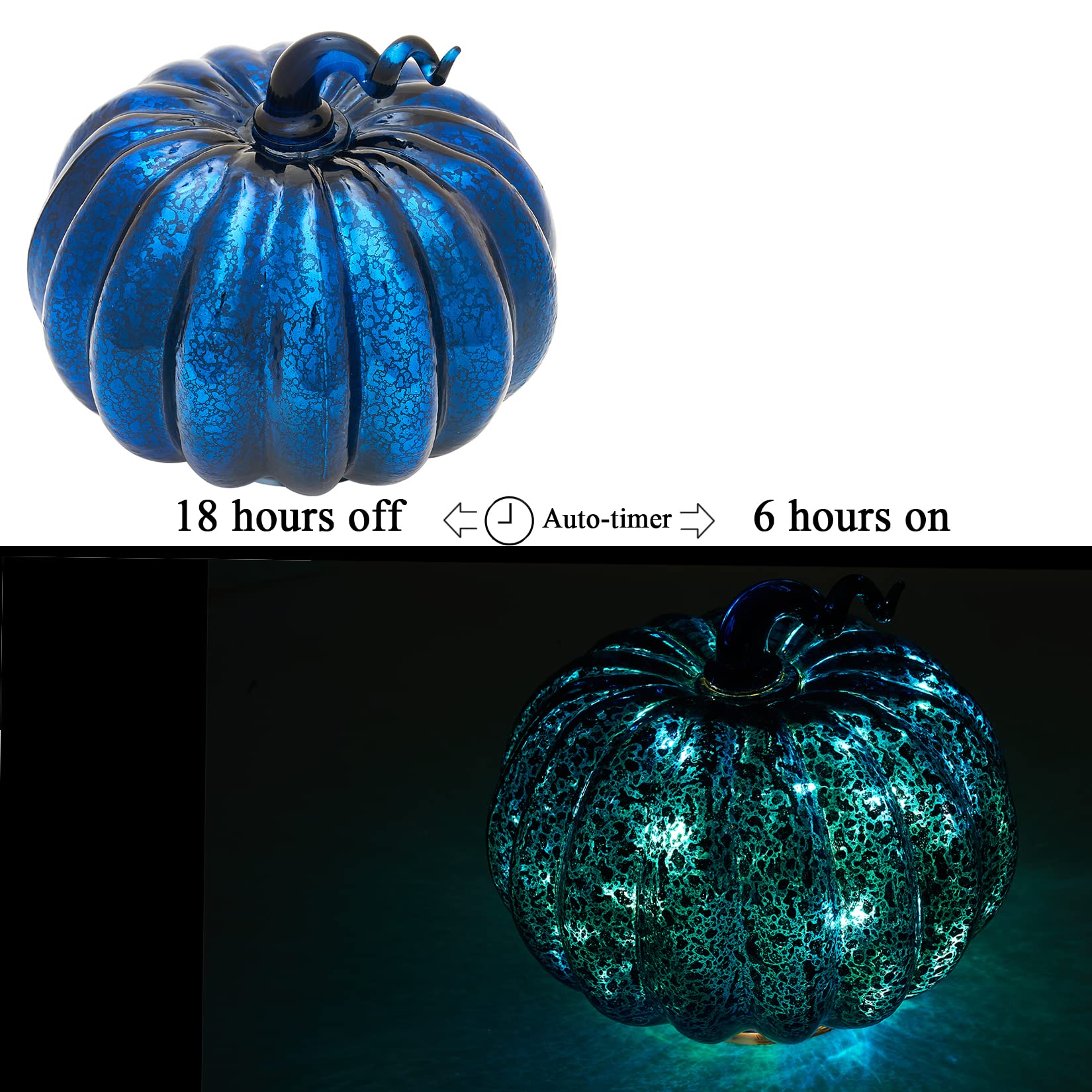 Diahom Pumpkin Decor Mercury Glass Pumpkins Decoration Table Centerpieces for Fall Home Decorative