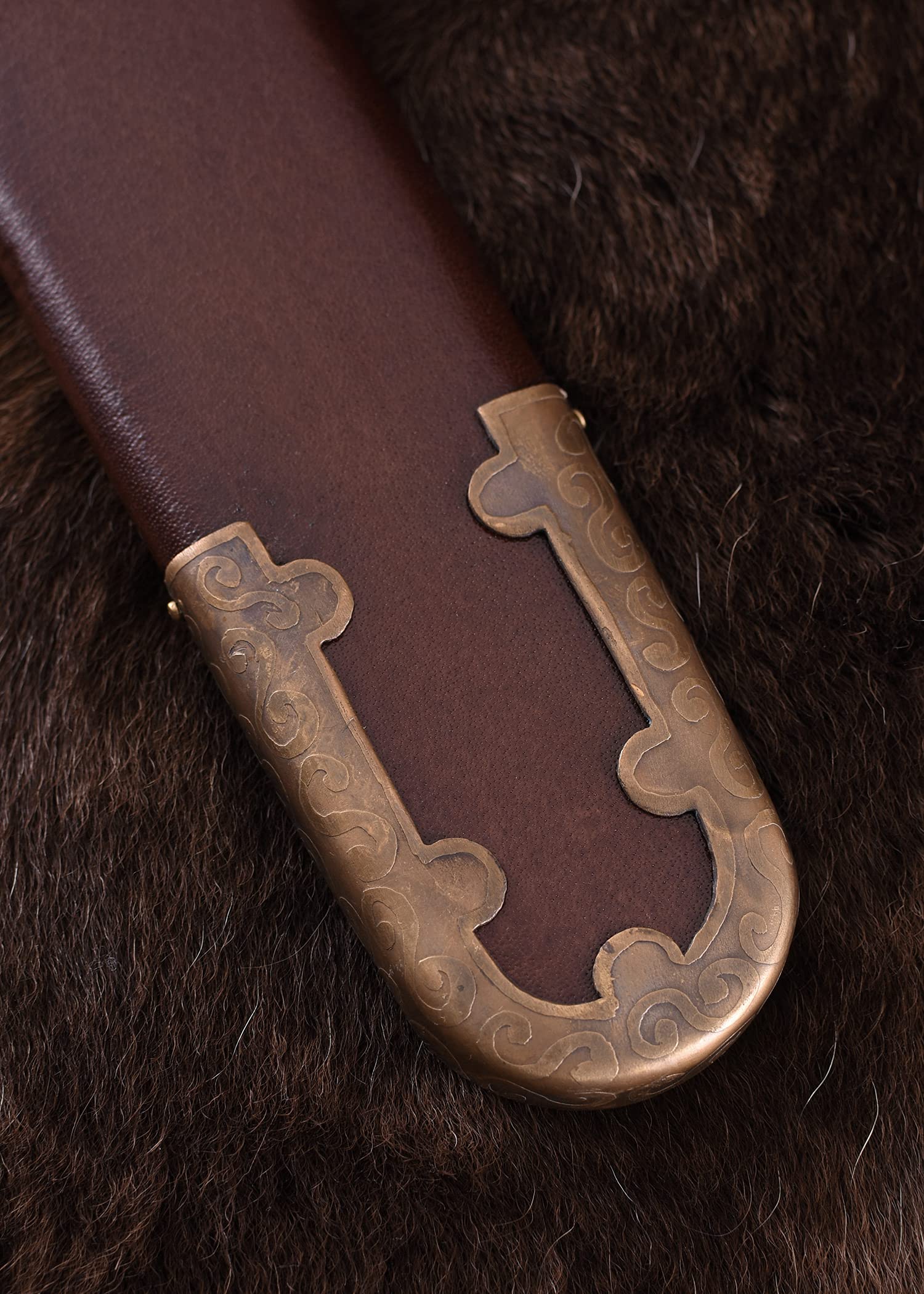 Battle-Merchant - Früh-Angelsächsisches Schwert mit Scheide, Sutton Hoo, ca. 7. Jh. - Dekorative Waffe aus Federstahl EN45 - ab 18