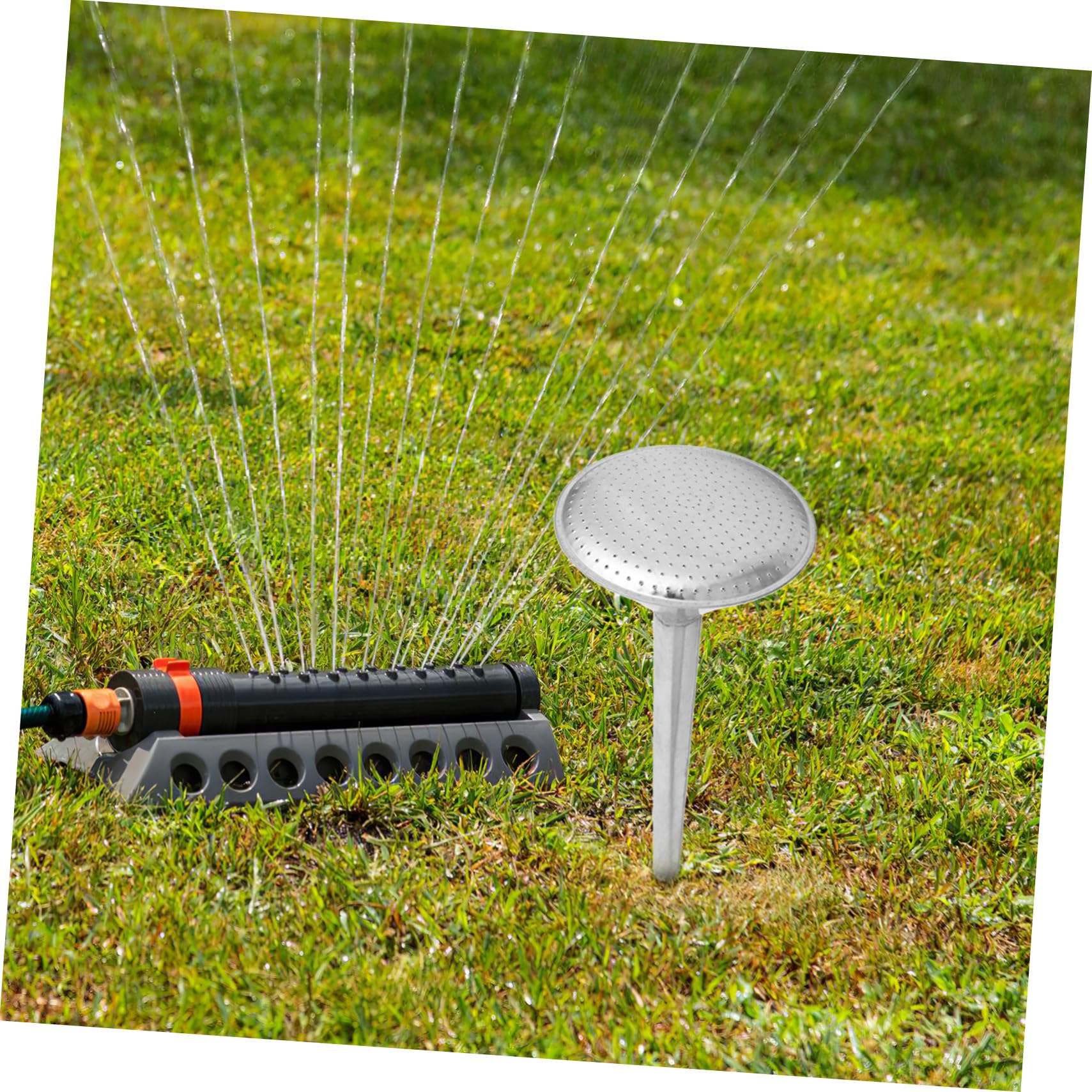 Ugello Irrigazione da Giardino in Acciaio Inox Argento Rinforzato | Aiuole e Orti, Compatibile con Vari Tipi di Tubo, Uso Esterno in Giardino