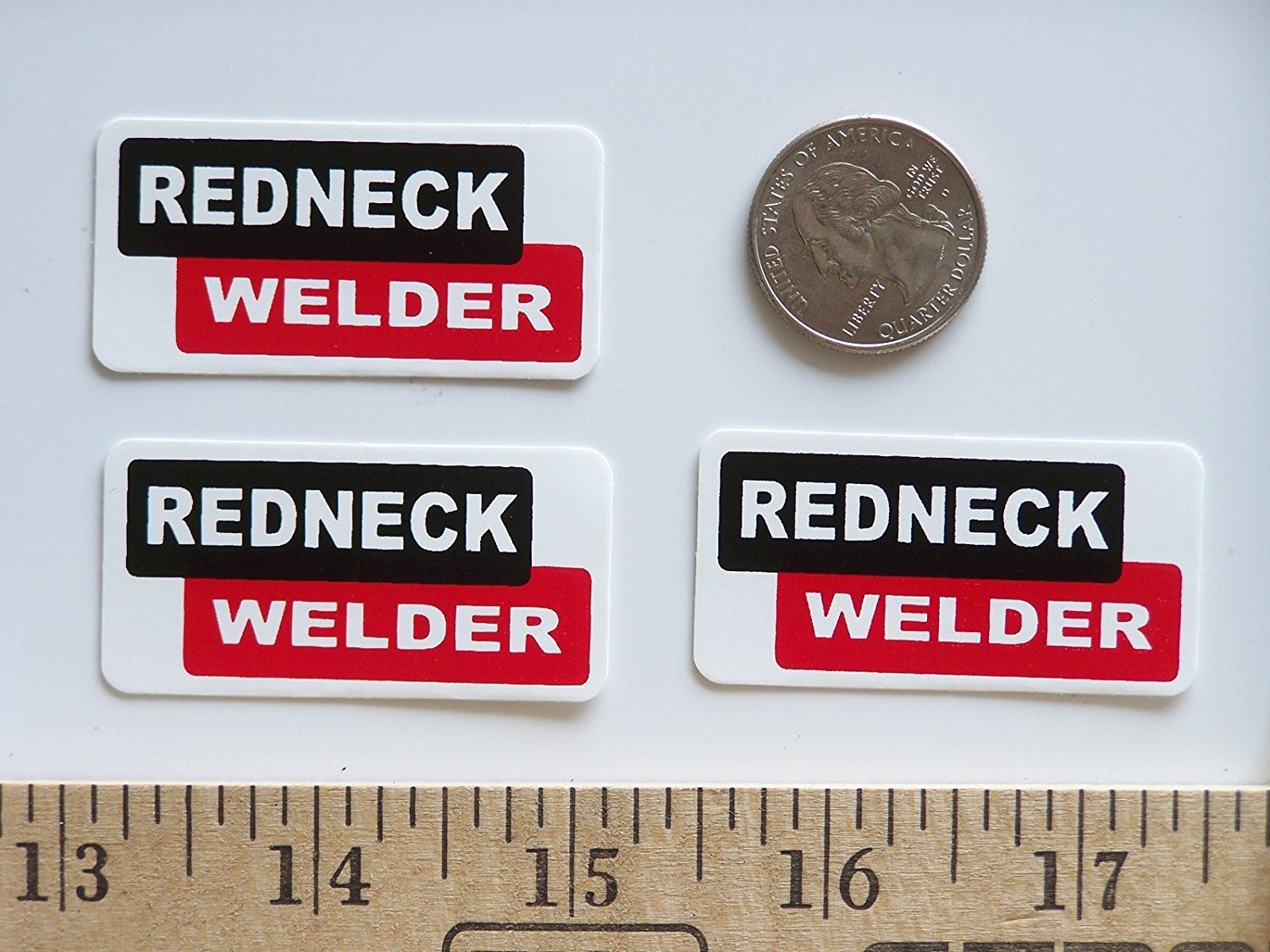 3 - Redneck Welder Hard Hat/Helmet Stickers 1” x 2”