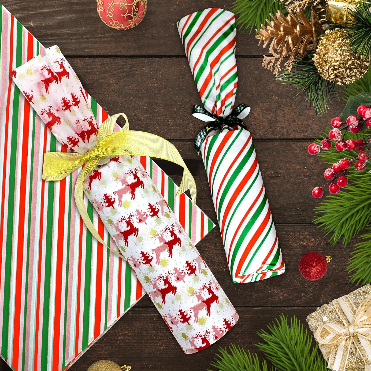 160 Sheets Christmas Tissue Paper for Gift Wrapping, Art & Craft - Assortment Holiday Tissue Paper, 20 x 20 inches