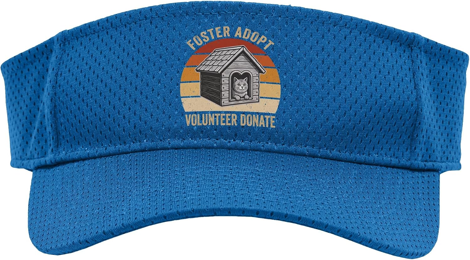 Foster Adopt Volunteer Donate Vintage Dogs Cats Shelter Sport Sun Visor