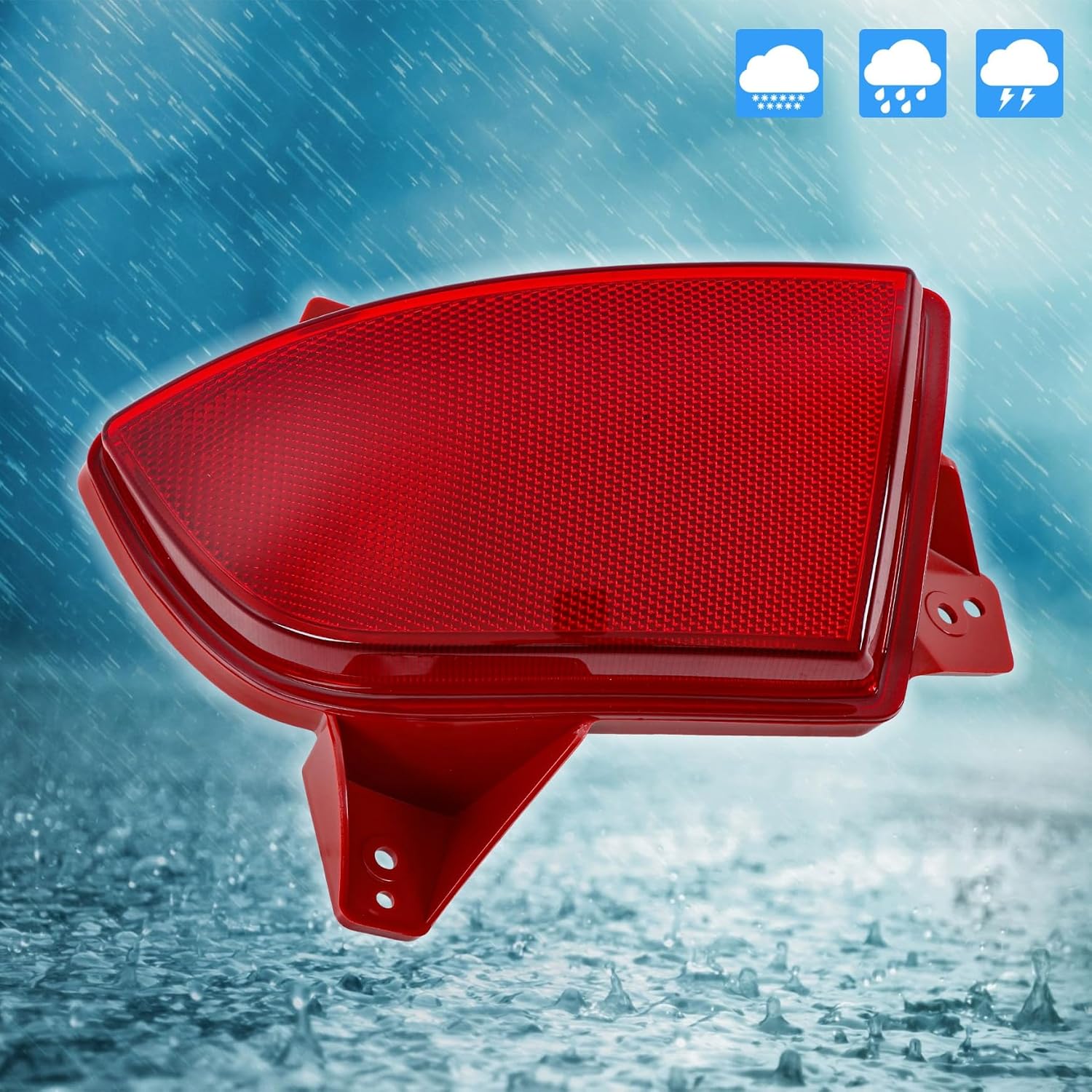 Silscvtt Bumper Tail Light Rear Reflector Assembly Replacement for Honda Pilot 2019-2022 Driver Side 33555-TG7-A01 HO1184122