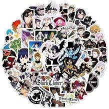 Pack of 100 Black Clover Anime Stickers for Laptop Bumper Skateboard Water Bottles Computer Phone Anime Sticker Pack for Kids/Teenagers