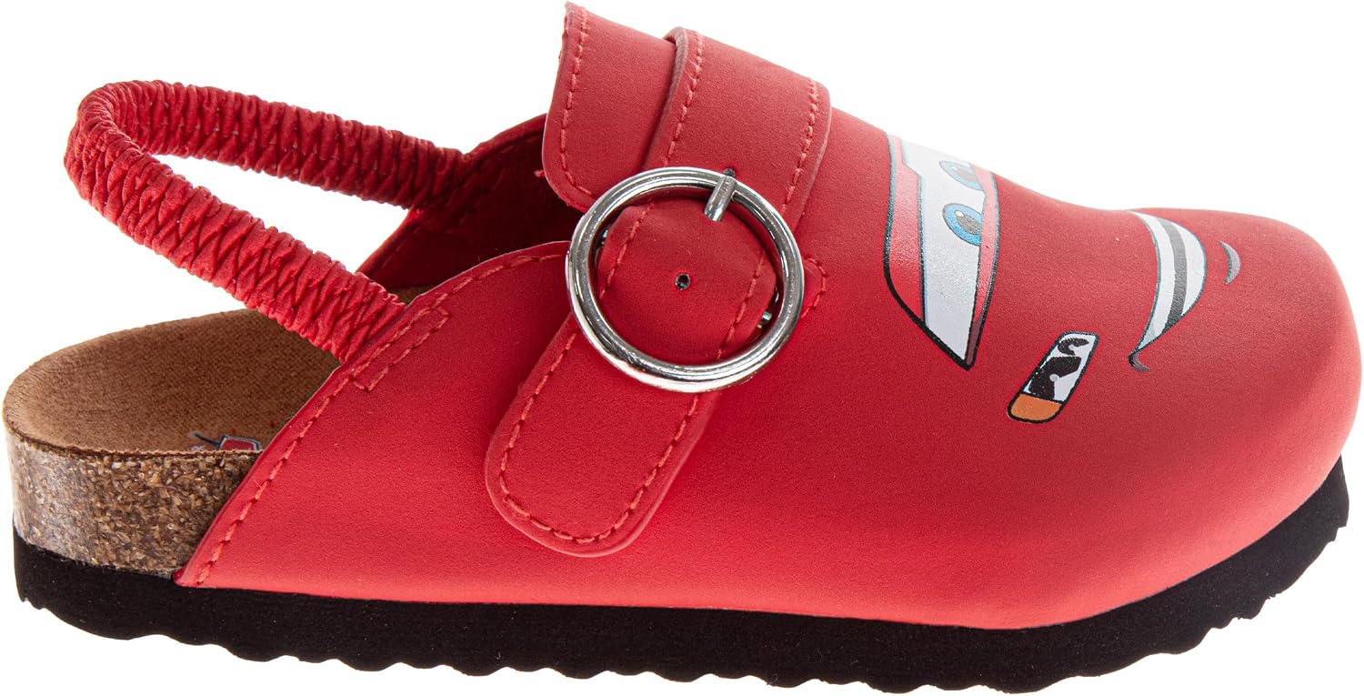 Josmo Cars Frozen Clog Sandals with Backstrap Closed Toe Cork Footbed Clogs for Boy Girl Slip-On Slides Sandal Sizes 6-10 Toddler 11-12 Little Kid image 2