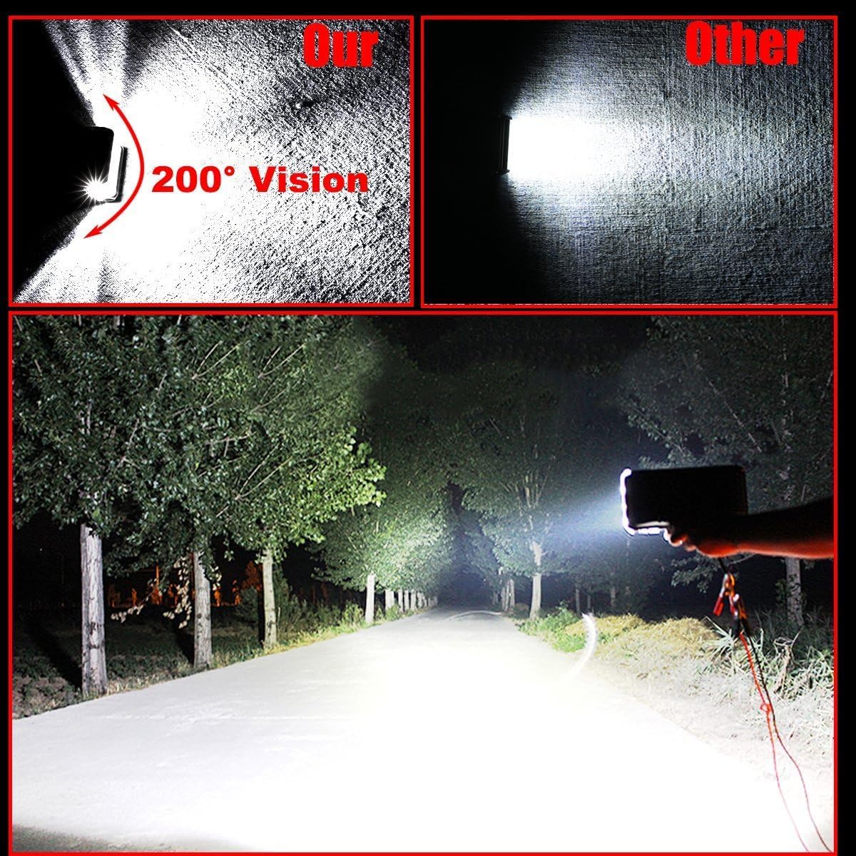 Side Shooter Light Pods, Muto-Beam 2PCS 5Inch Quad Row LED Light Bars Off Road Driving Lighting Spot Flood Combo Light Work Lights LED Fog Lights for Truck UTV ATV SUV Boat Tractor