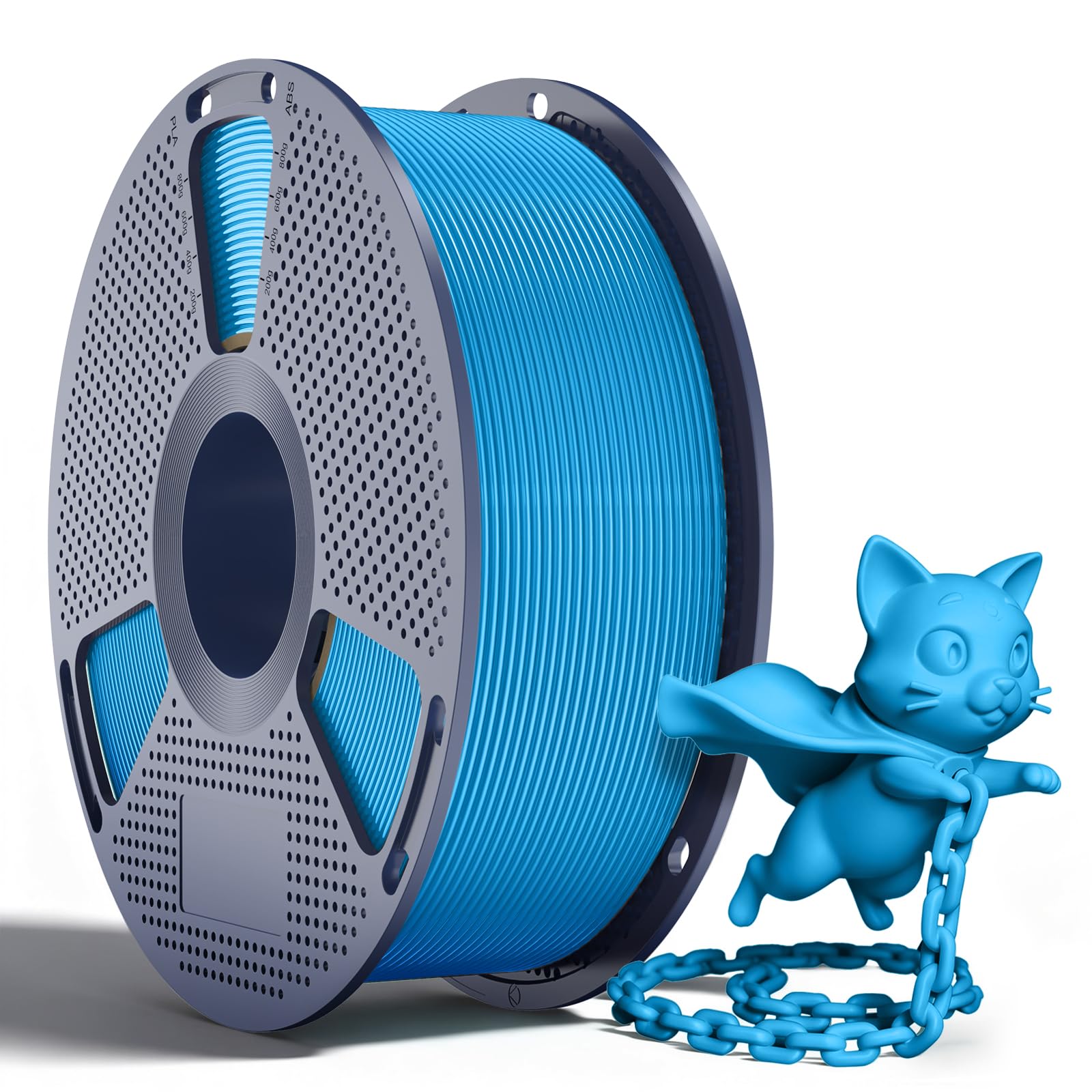 SUNLU PLA+2.0 Filament 1.75mm, Upgraded Tougher & Stronger PLA Plus for 3D Printers, Smooth & Neatly Wound, ±0.02mm Accuracy, 1KG Spool (2.2lbs), Cyan