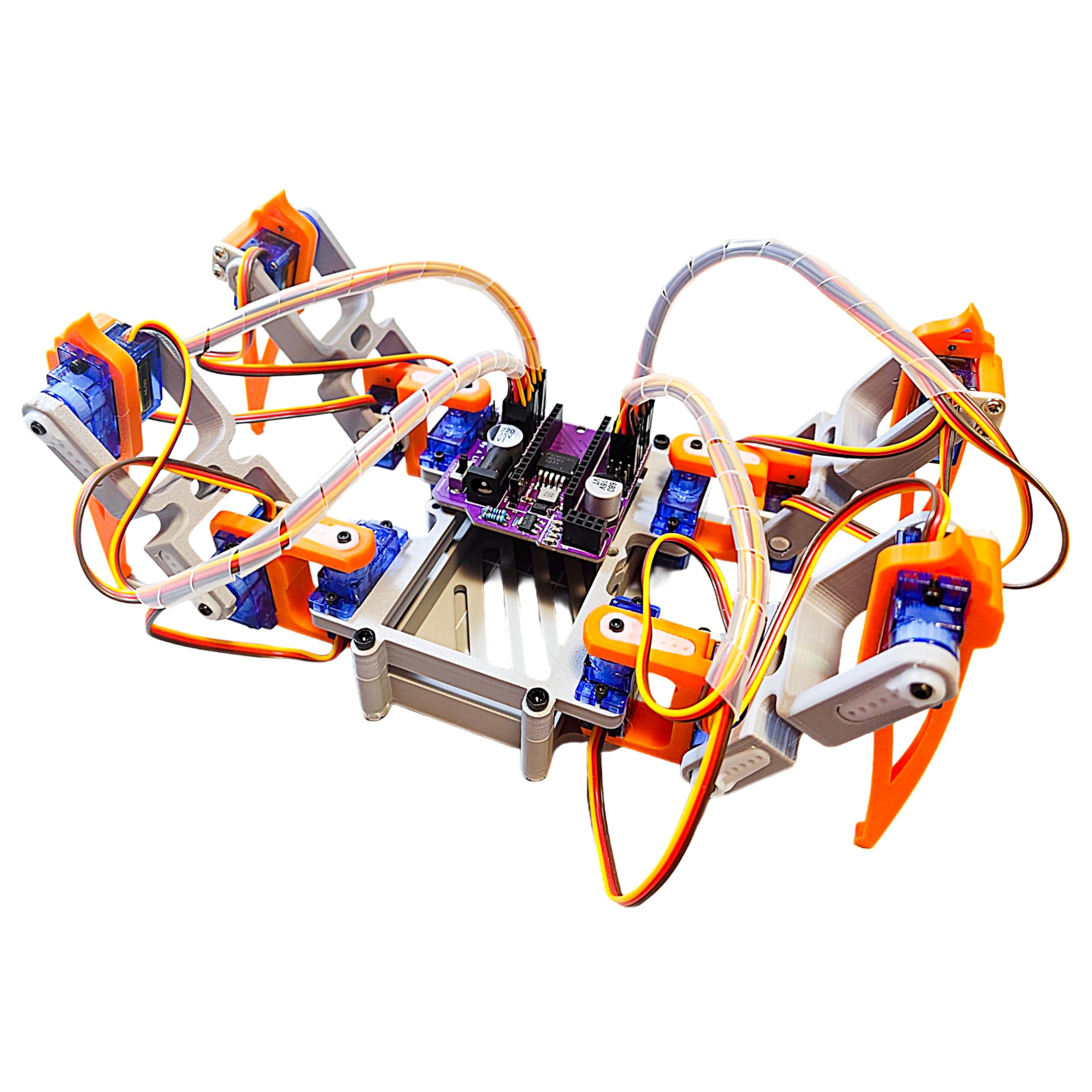 Spider Robot 3D Printed Robotic Kit – 12 Servo Quadruped contoller Base Walking Robot Chassis – DIY Spider Robo Kit for Robotics Projects 3D Printed Parts Only-image-23