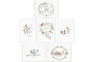 Hallmark Baby Shower Thank You Cards, Woodland Animals