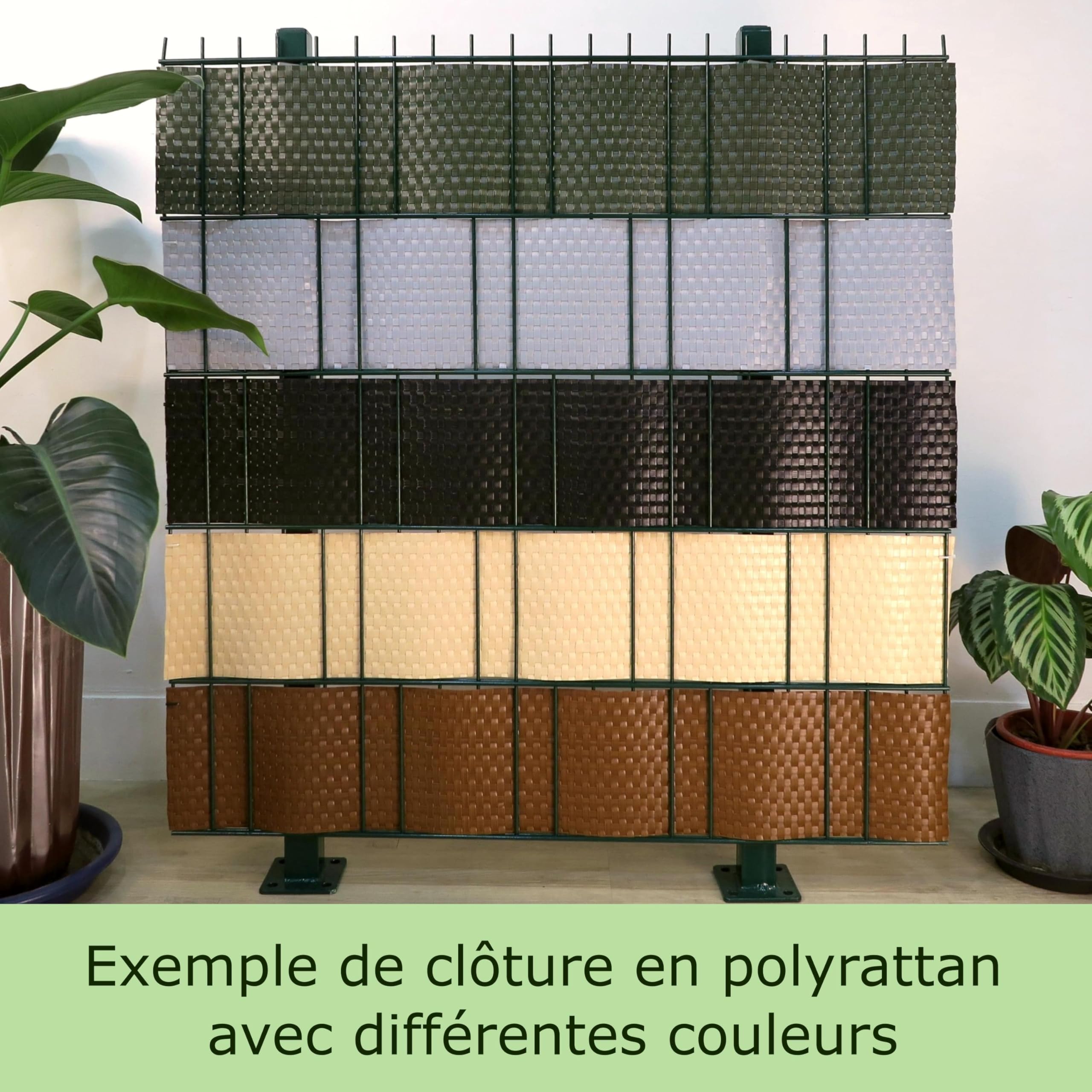 Brise-vue PVC Workinghouse 35m X 19cm - Pour Clôtures Double Barreaux | 450g/m², Gris Anthracite