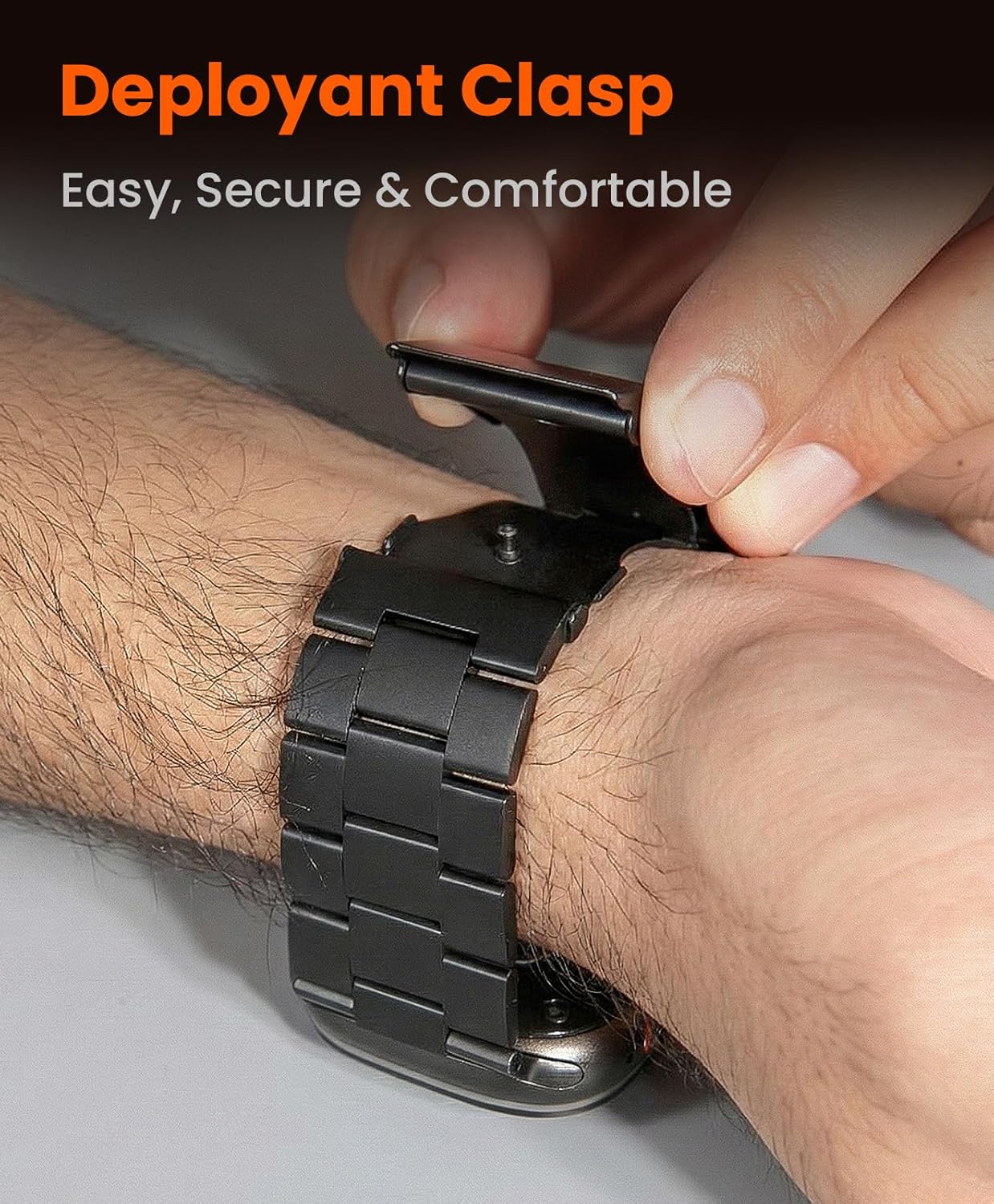 CRNS-PRO Titanium Band for Apple Watch Ultra Band 3/2/1 49mm & Series 11/10 46mm, Scratch Resistant & Tool Free Titanium Watch Band,Premium iWatch Metal Straps for Men - Image 4