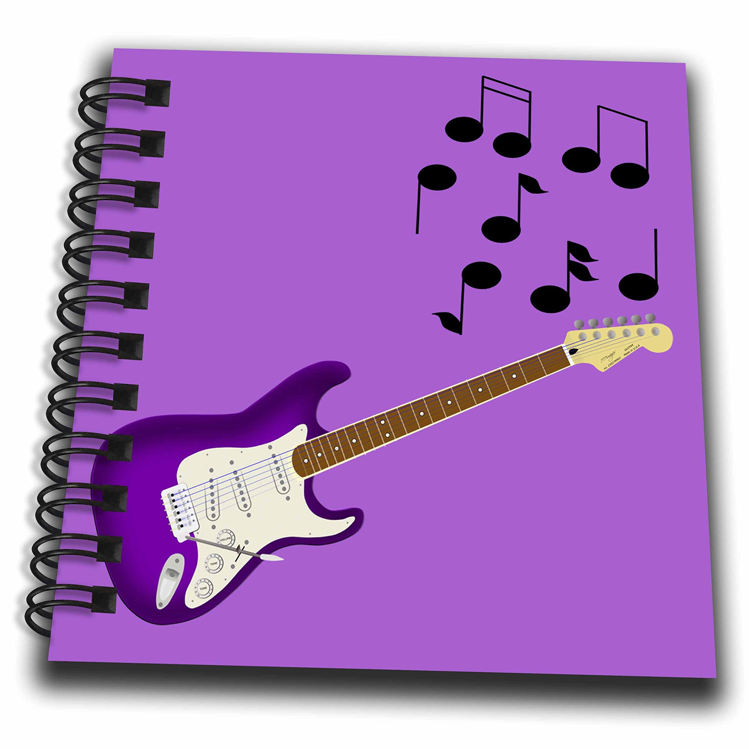 777IMAGES tasarım Graphic Design müzik – Mor Sunburst Gitar notalı