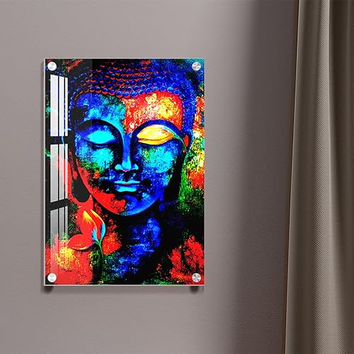 Miniatura 2 de Novex Art Pintura acrílica impresa de Budda para el hogar, sala de estar y dormitorio, decoración de pared (36 x 24 pulgadas) (estilo-13, 0.315 in)