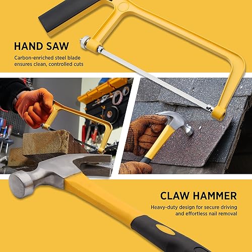 Miniatura 6 de Start Pro - Kit de herramientas de reparación de automóviles y hogar de 237 piezas, juego de herramientas manuales generales con destornilladores,