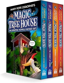 Magic Tree House Graphic Novel Starter Set: Dinosaurs Before Dark, Knight at Dawn, Mummies & Pirates Boxed Set