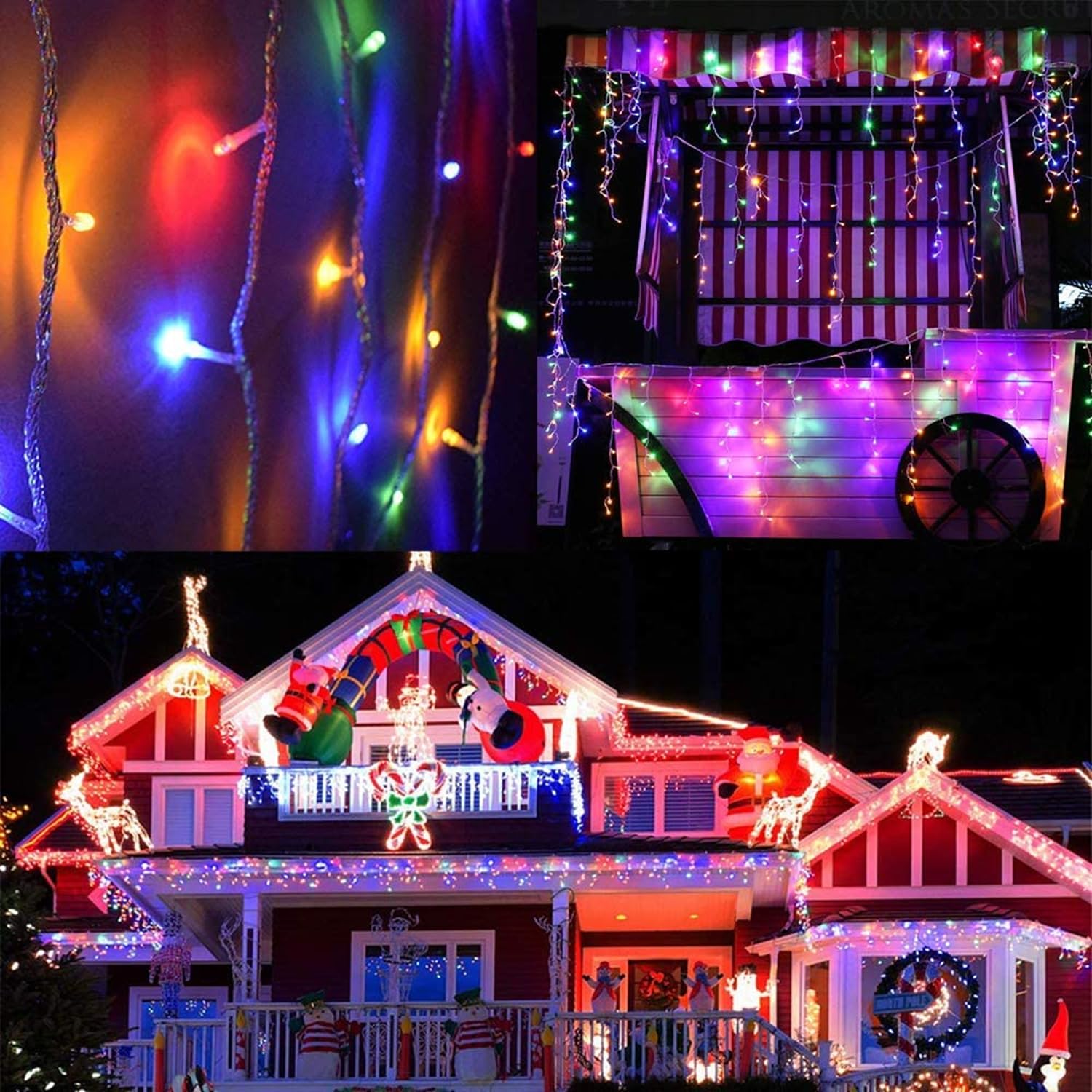 BrizLabs Luces Navidad Exterior con Enchufe, 35M 1000 LED 8 Modos Guirnalda Luces Interior, IP44 Impermeable Exterior Navidad para Jardín, Balcón, Fiesta, Aleros, Barandillas, Multicolor
