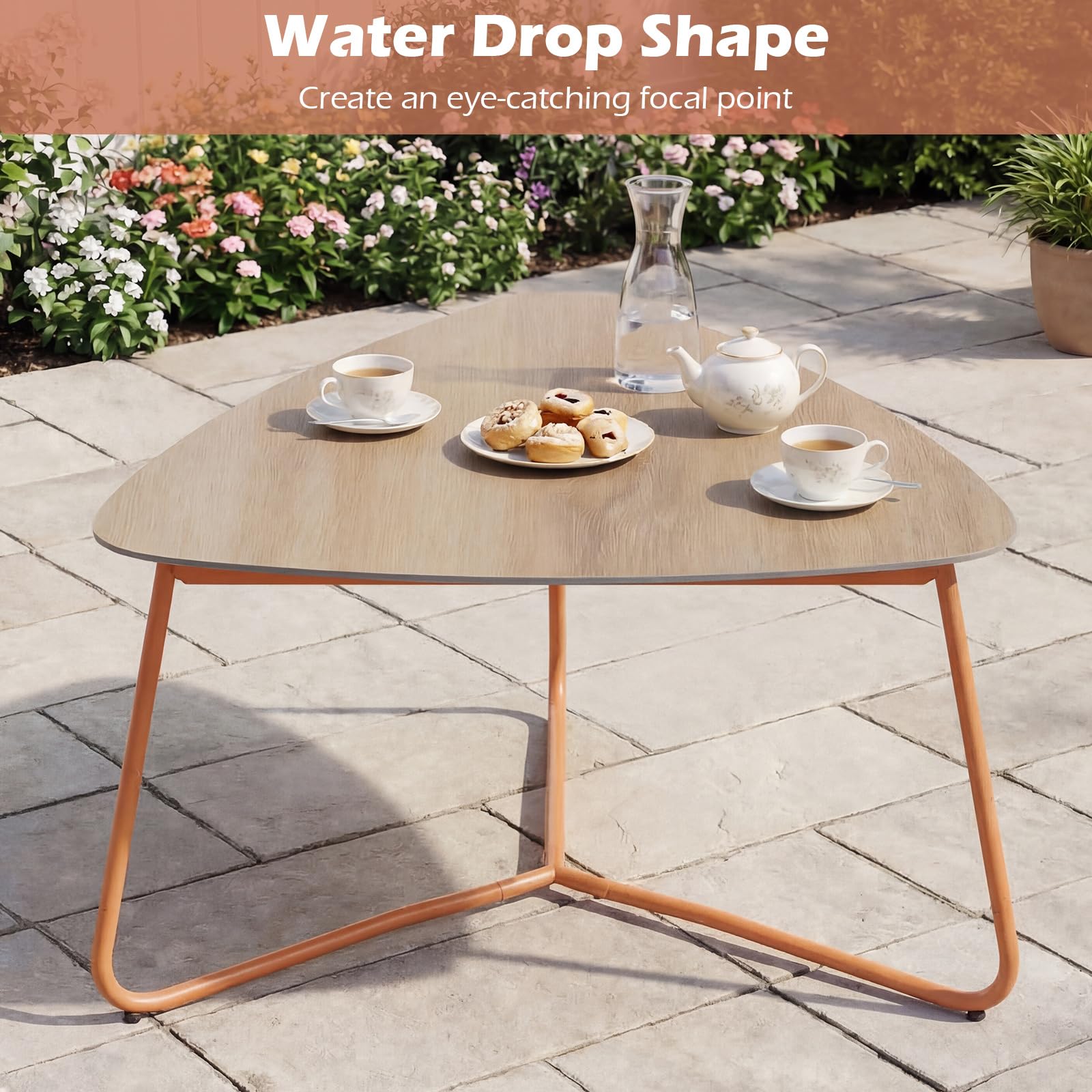 GIANTEX Set di mobili da giardino in rattan, per balcone, piccolo balcone, set di 2 sedie con tavolo, mobili da balcone per 2 persone, mobili da terrazza per esterni, set di mobili da giardino