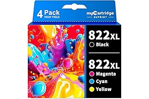 Remanufactured Epson Workforce Pro WF-4820 822XL Ink Cartridges 4-Pack