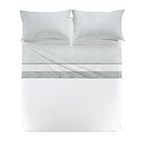 Caleffi – Completo Letto Matrimoniale con Lenzuola Matrimoniali Cotone 100% 240×280, Lenzuolo con Angoli Matrimoniale Coprimaterasso Sotto 180×200 per Materasso Alto 25cm, 2 Federe Cuscino Letto 50×80