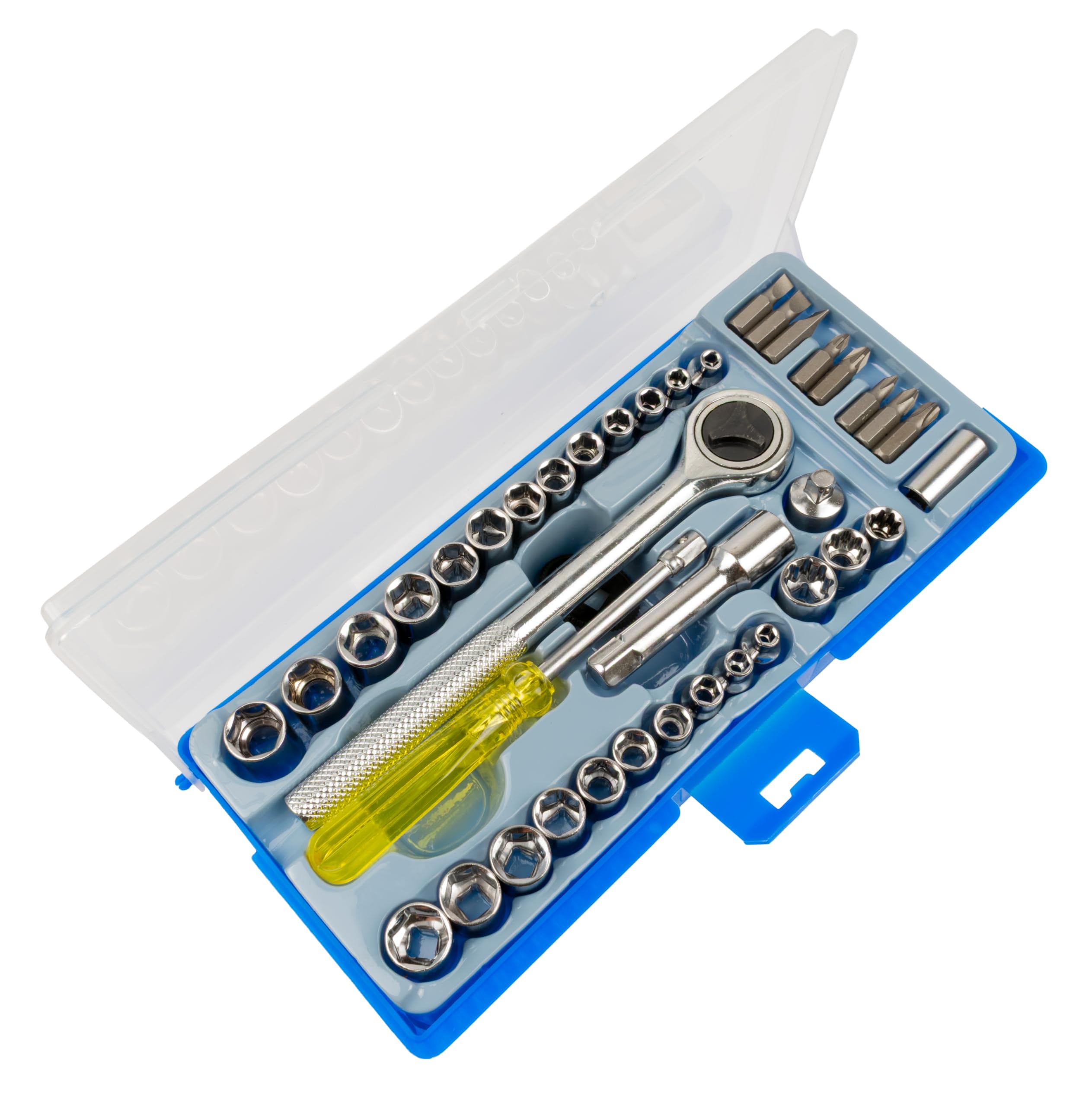 Eda 8ZI - Jogo De Soquetes com 40 Peças, Azul : Amazon.com.br