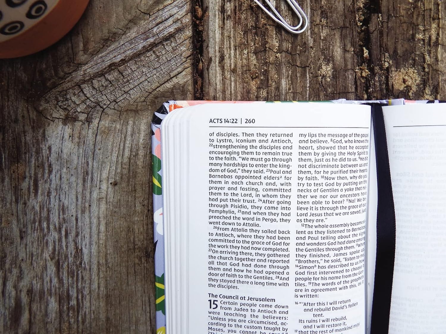 NIV, Journal the Word New Testament (Perfect for Note-Taking), Pocket Bible Edition, Hardcover, Floral, Red Letter, Comfort Print (NIV Journal the Word Bible) image 5