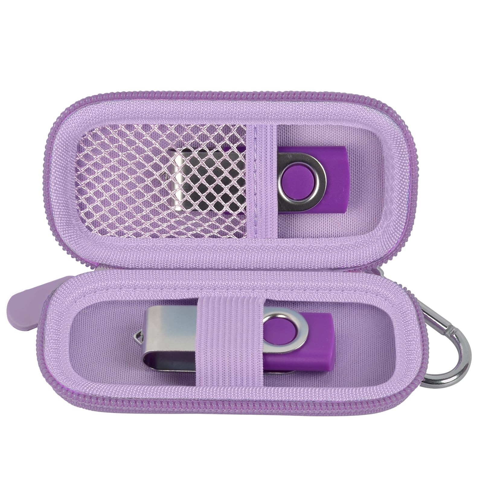 USB Stick Aufbewahrung Tasche kompatibel mit SanDisk/für Samsung/für PNY Flash-Laufwerk, Memory Stick Thumb Drive Datenspeicher Tasche, 16/32/128GB Elektronisches Zubehör Halter (Hellviolett)