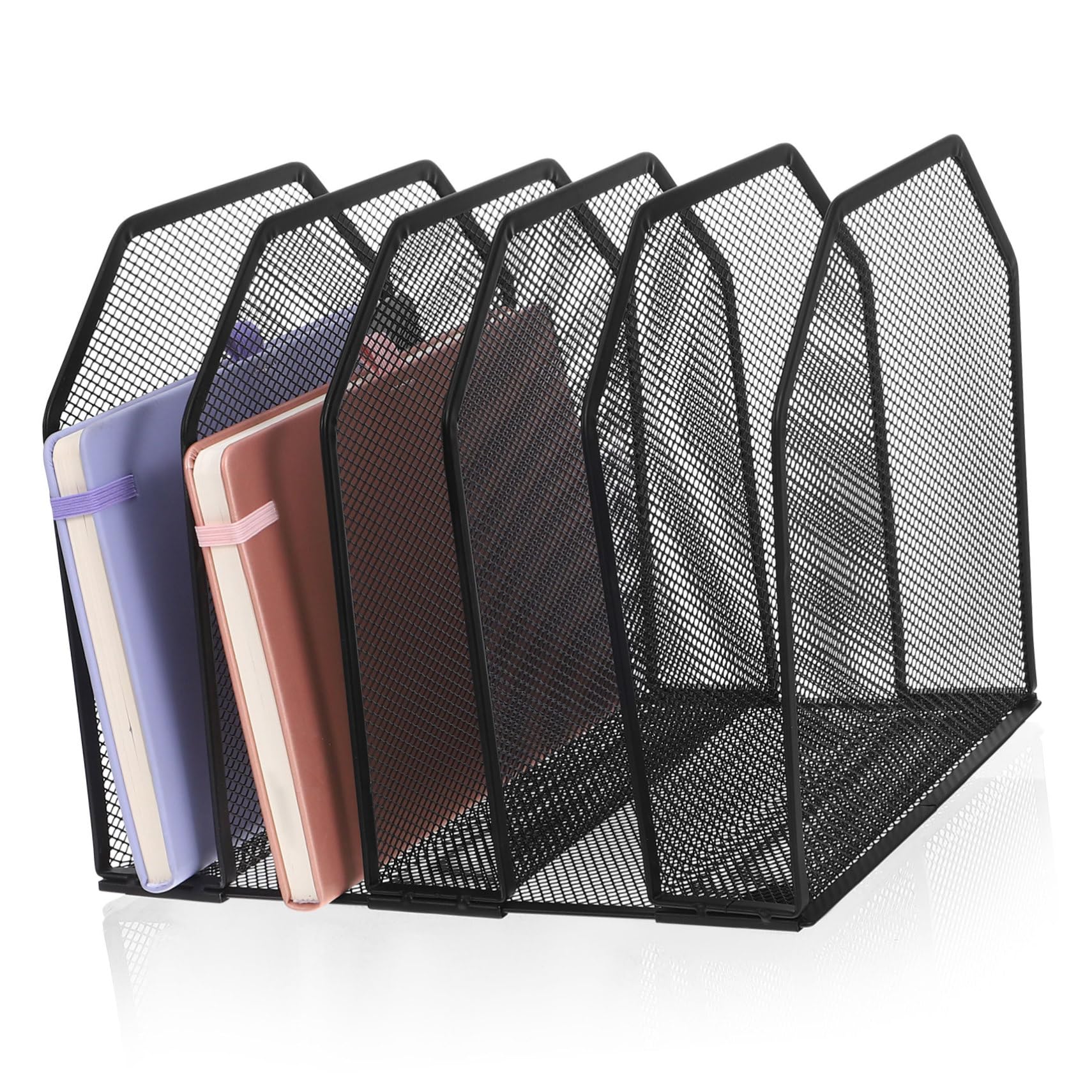 Operitacx Support de Fichiers Maille Amovible à Sections Trieur de Courrier Vertical pour Bureau Maison et Salle de Classe
