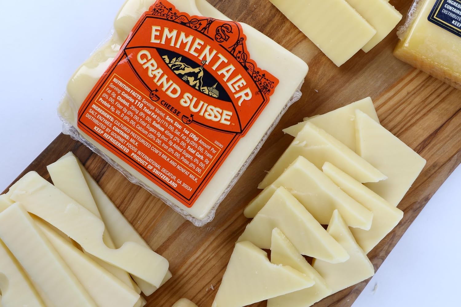 Grand Suisse Emmentaler Cuts, 8 oz, Pack of 4