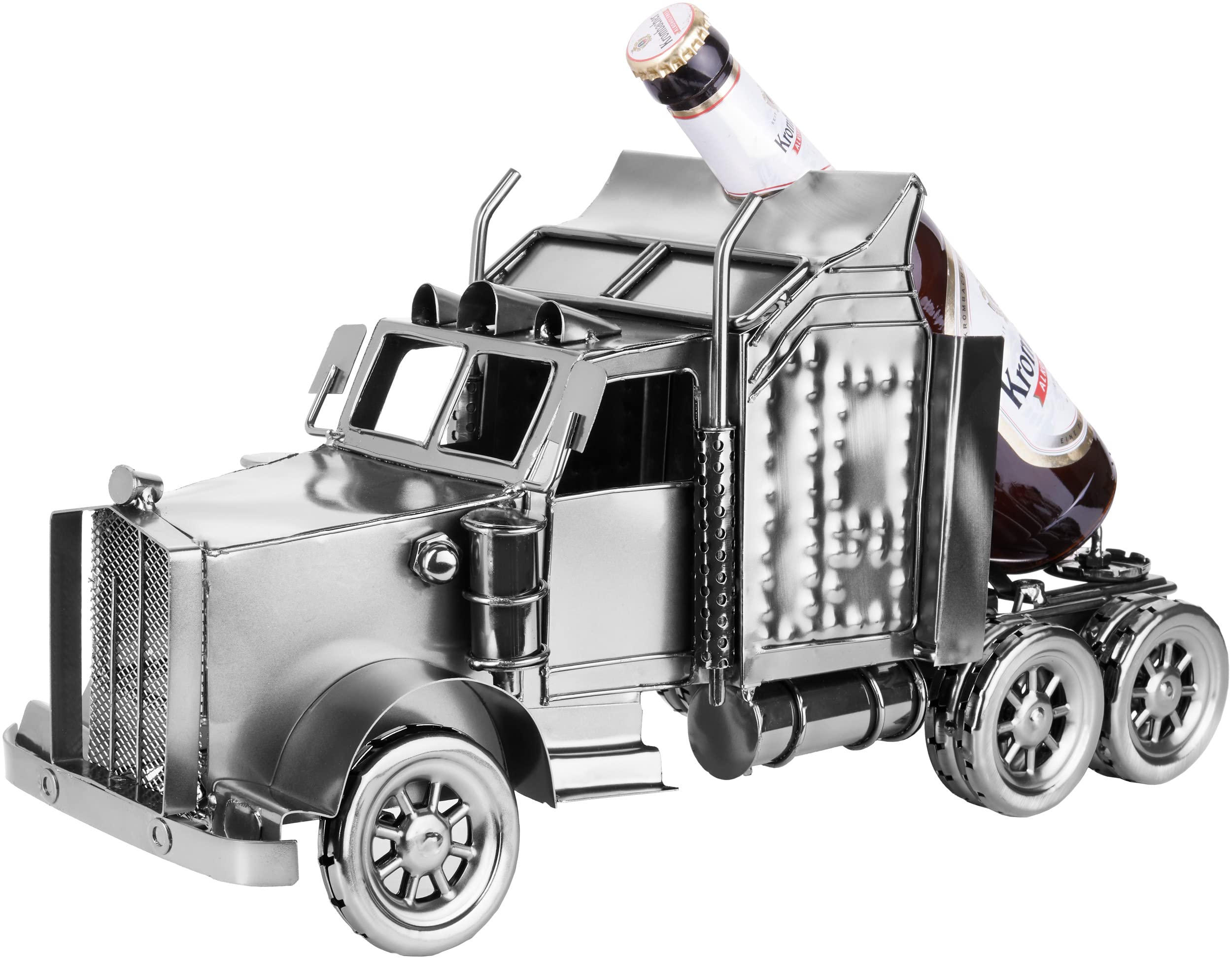 BRUBAKER Porte-bouteille de Bière décoratif - Sculpture en Métal - Idée cadeau - Camion Truck