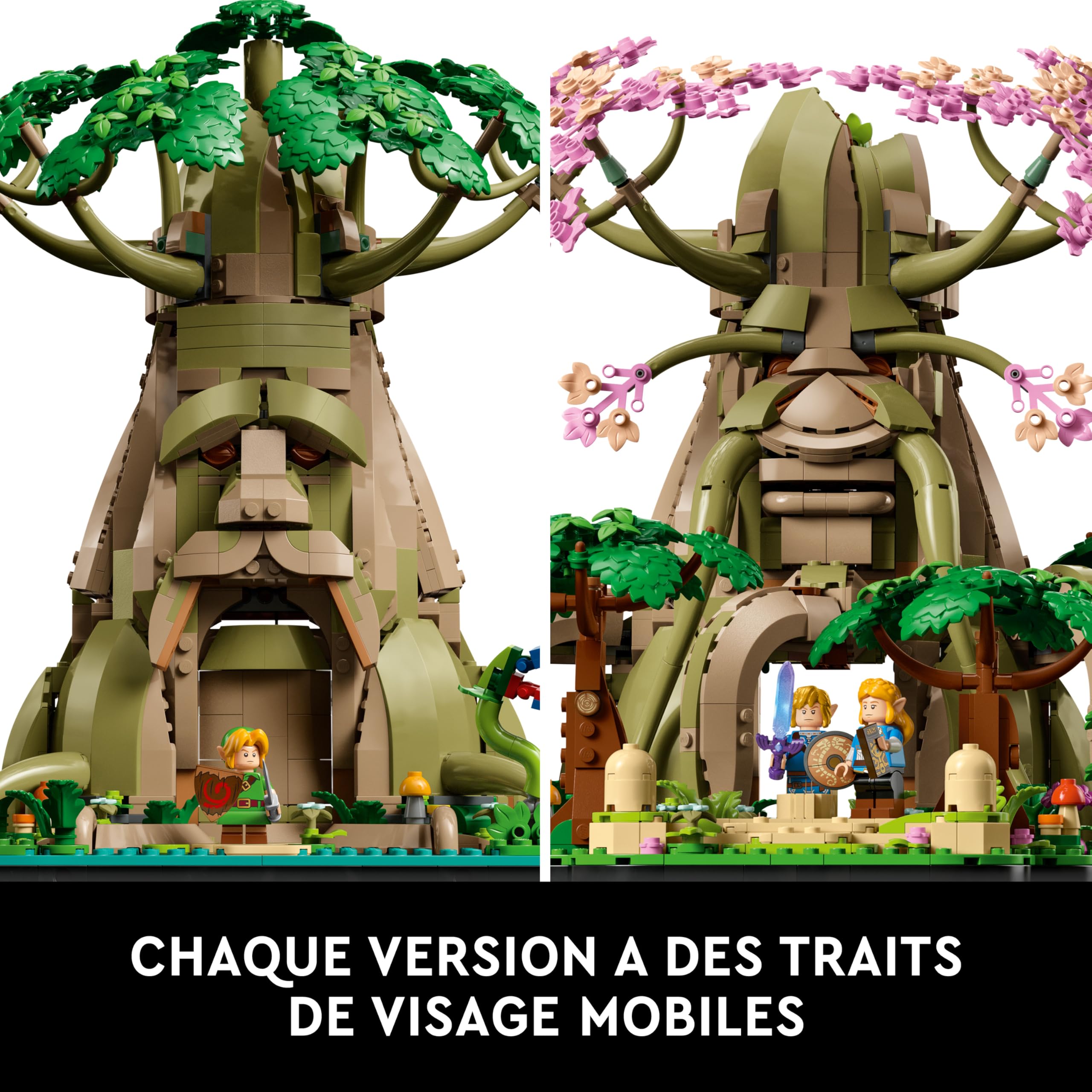 LEGO The Legend of Zelda Vénérable Arbre Mojo 2-en-1 - Kit de décoration Collector - Princesse Zelda & 3 minifigurines de Link - Set de Construction pour Adulte - Cadeau pour Fans de Jeux vidéo 77092
