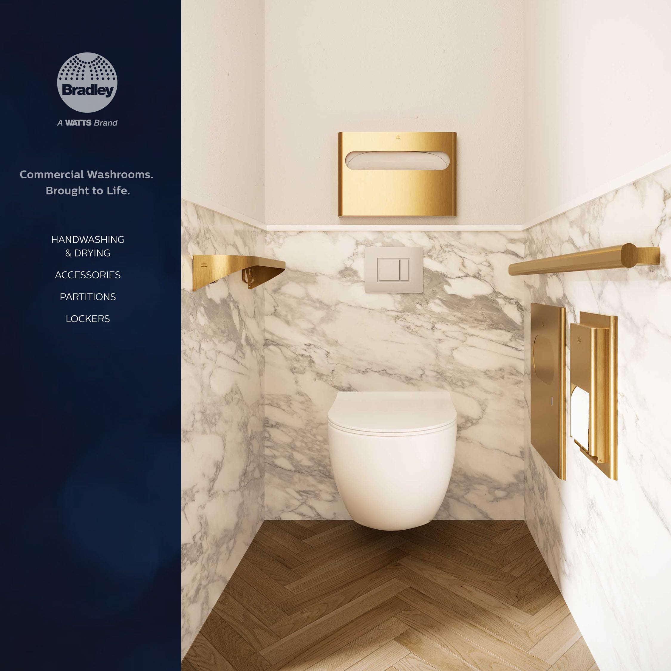 Bradley Dispensador automático de toallas de papel activado por sensor para baño comercial, longitud de hoja ajustable, retardo de tiempo, ajustes de ahorro de papel, 2494