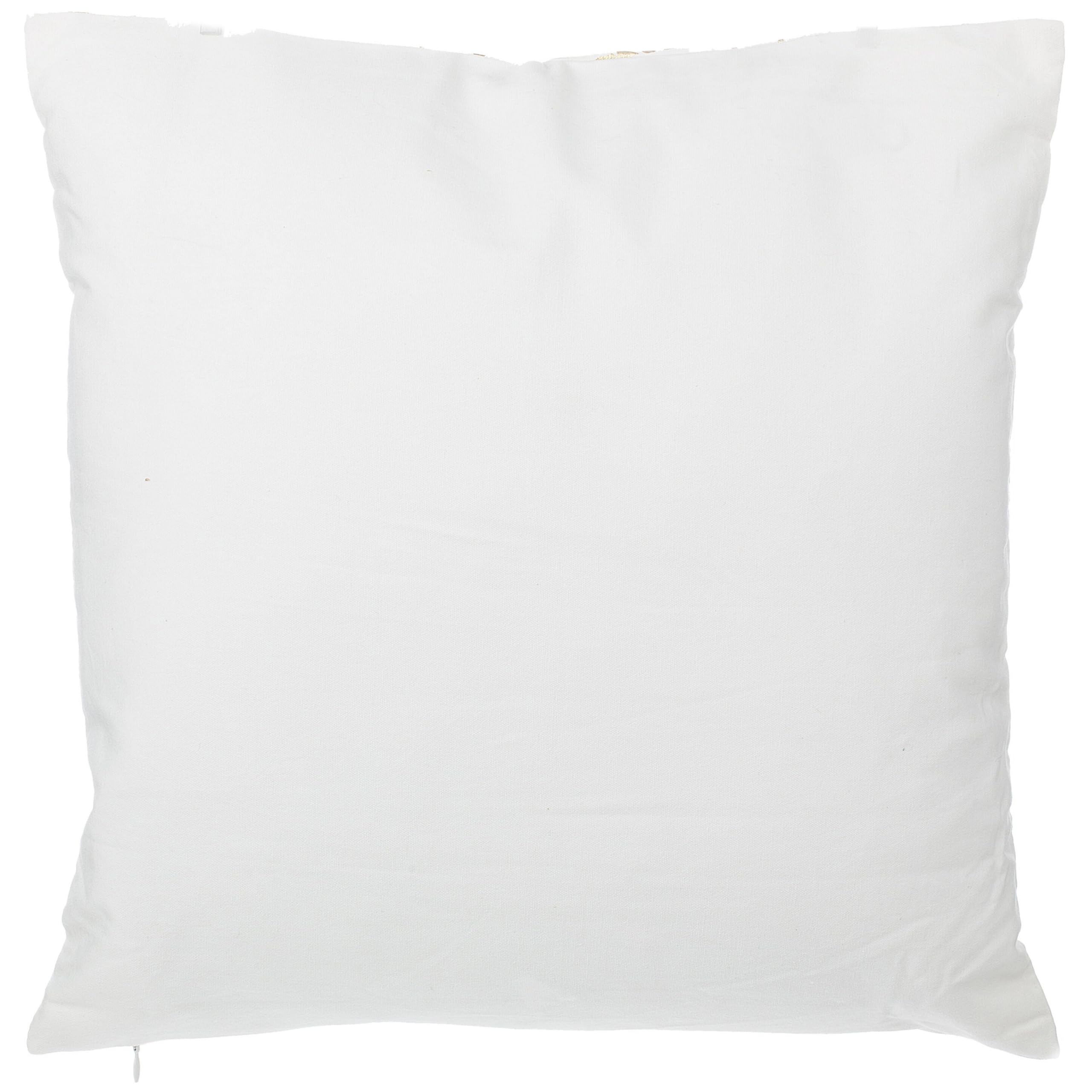 Beliani 2er Set Dekokissen Goldkissen Sofa Couch Kissen Baumwolle weiß/Gold 45x45 cm