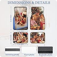 Vista 4 de Alfombrillas Personalizadas para Automóviles 4 Piezas Personalizadas Añade Tu Nombre Foto Logo Texto Automóvil con Diseño de Ajuste Universal Forros