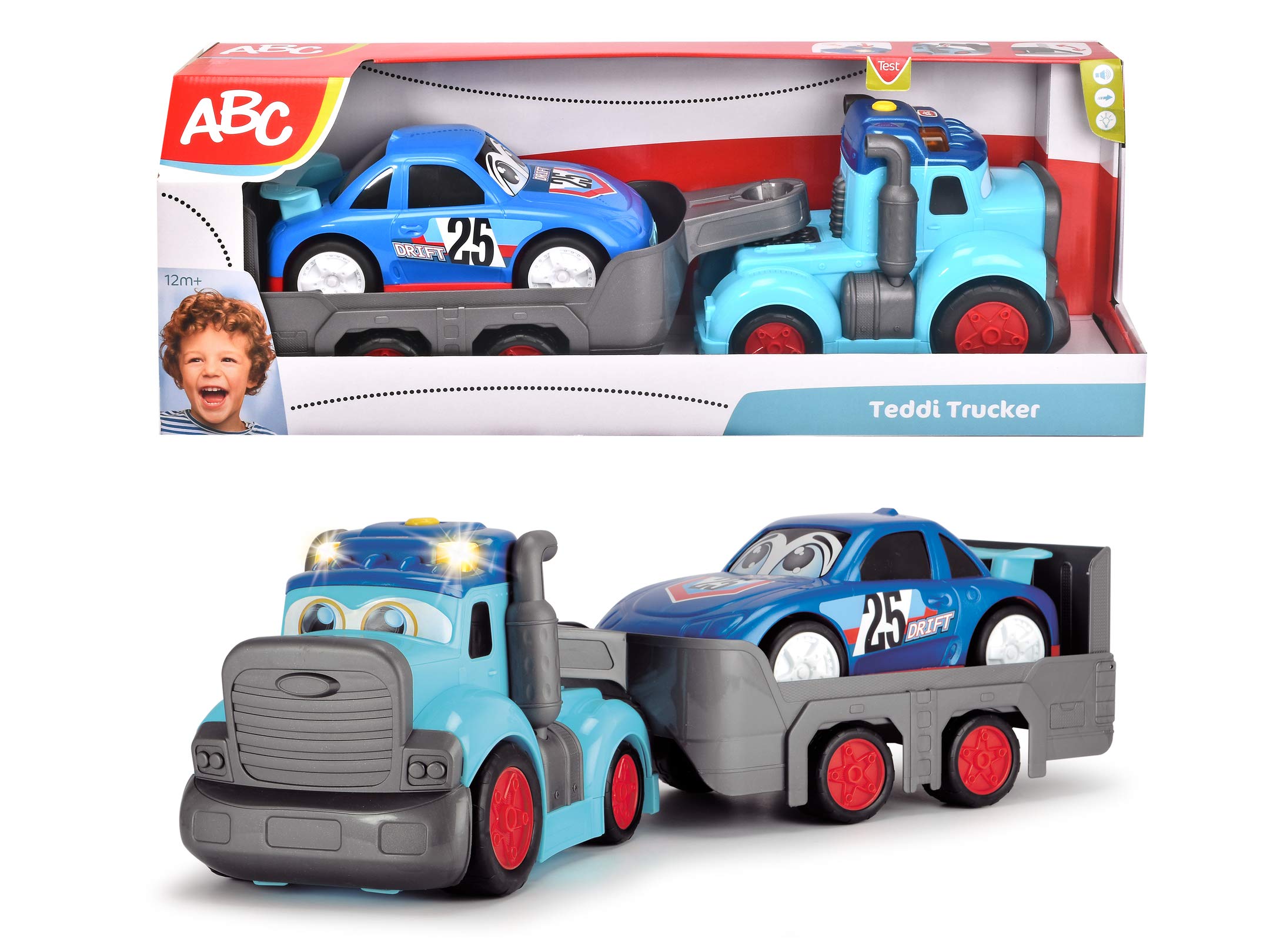 Dickie Toys 203819011 Happy Truck - Rimorchio per Auto, 60 cm, batterie Incluse, Multicolore