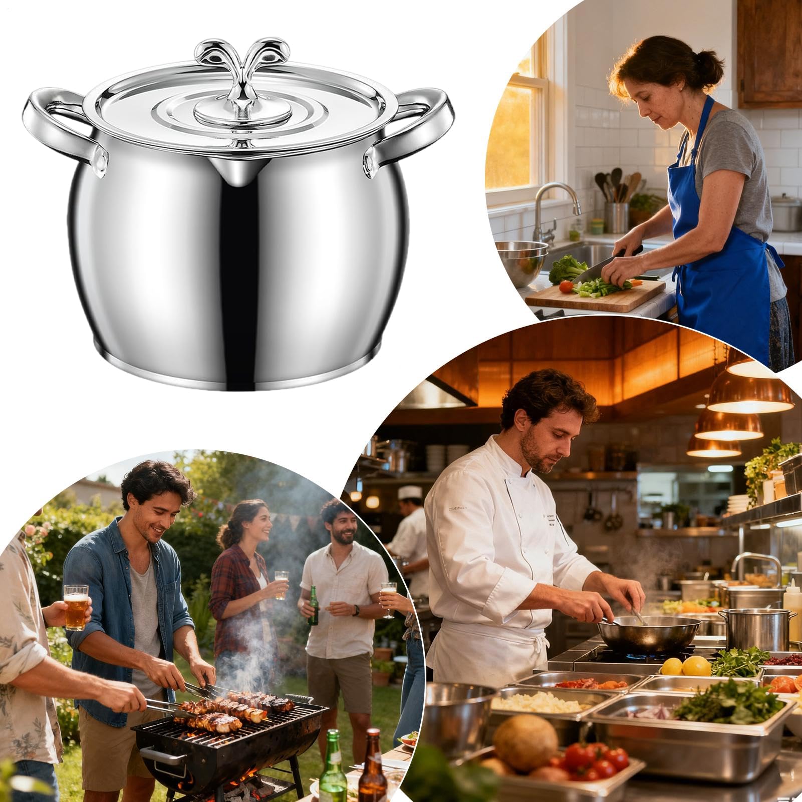 Recipiente de Grasa de Cocina,Bote De Acero Inoxidable Para Aceite,Contenedor De Grasa Con Tapa Colador | Para Cocina Cocinar Hornear Desayuno Brunch Comida Familiar
