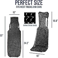 Vista 6 de ZONETECH Funda de asiento con cuentas para refrigeración, cojín de masaje, asiento de automóvil, cuentas de madera natural para semircamión