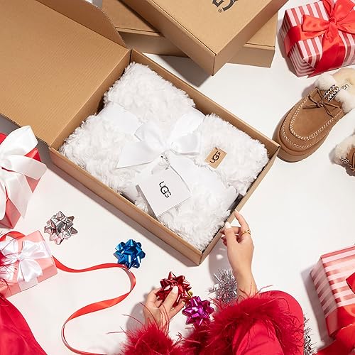 Miniatura 2 de UGG Adalee - Manta de piel sintética, ligera, acogedora y suave, hipoalergénica, lavable a máquina, de doble cara, para decoración del hogar, 50 x