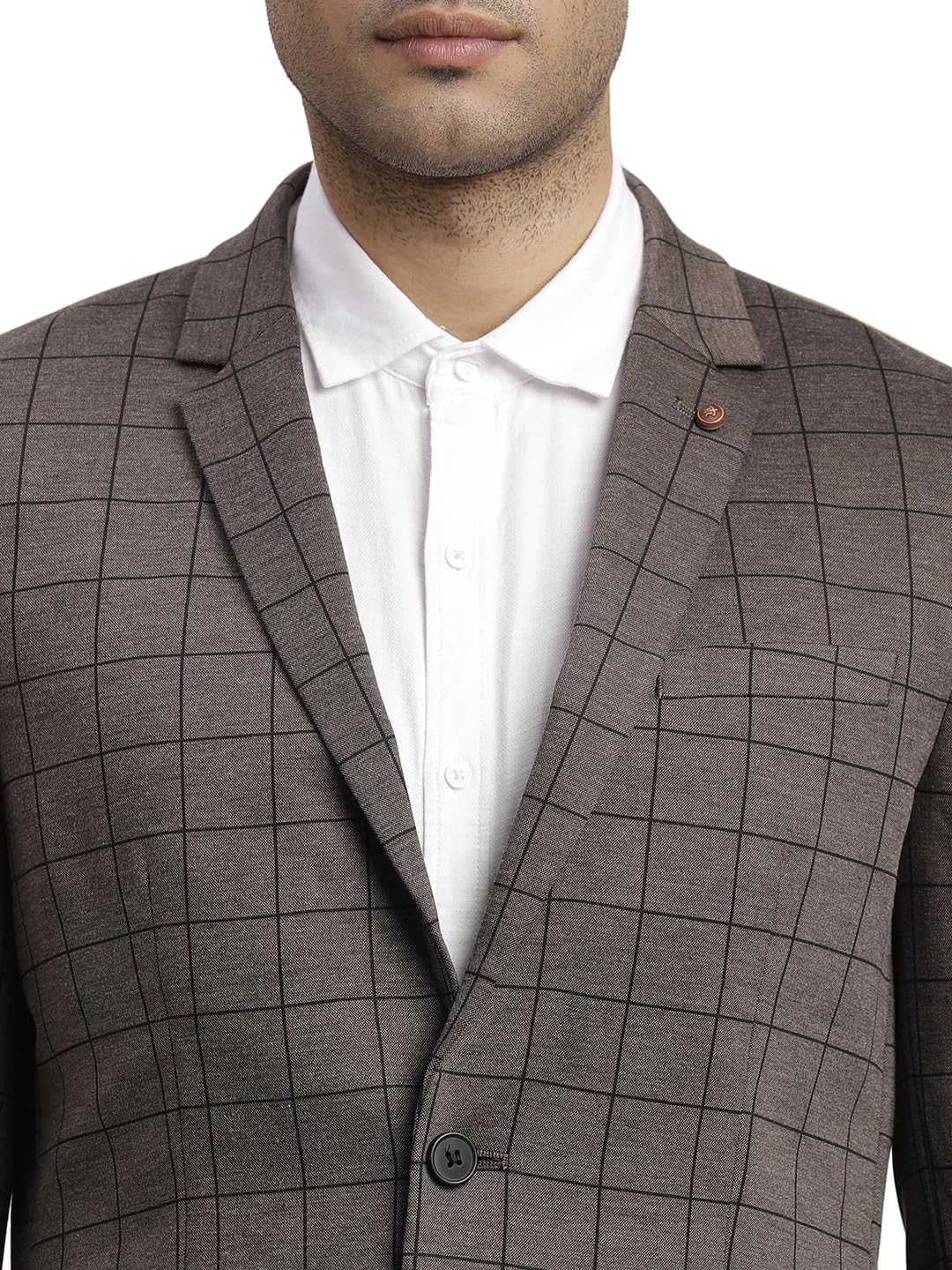 Turtle Blazer casual a cuadros de rizo y rayón para hombre, ajuste a medida, ligero y estructurado para un estilo casual elegante