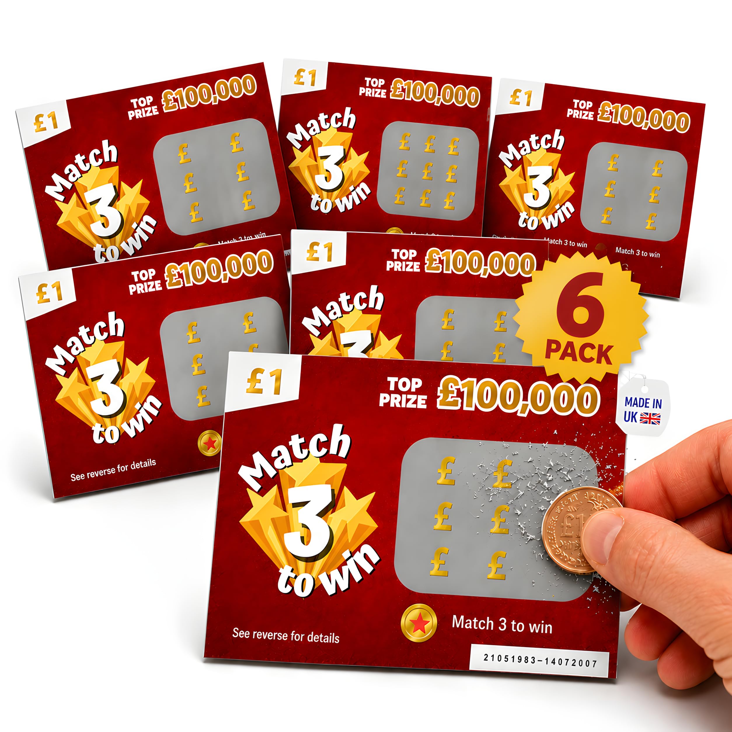 Baby Announcement Scratch Cards - Select your Pack Size - Pregnancy Reveal Gift - Made in UK (6 Pack)