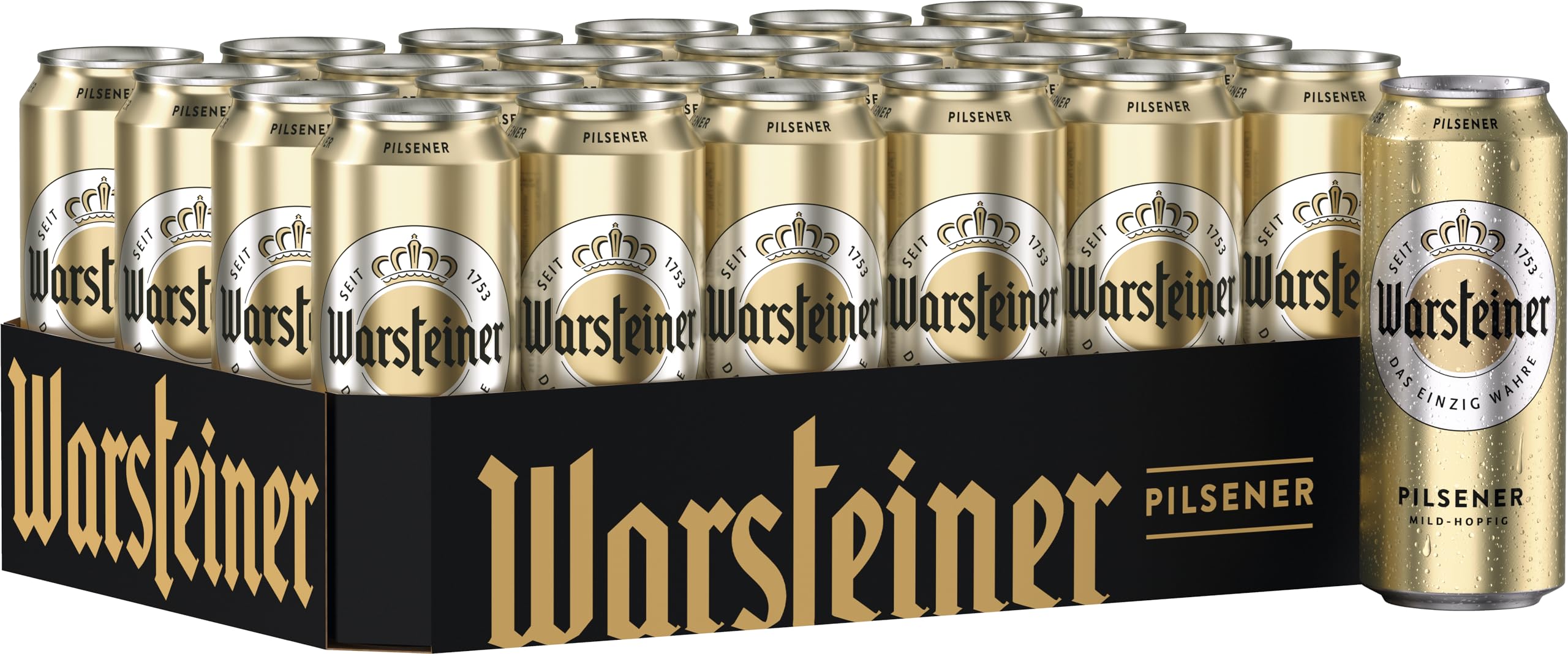 Warsteiner Premium Pilsener Bier, mild süffiges Pils, Dosenbier EINWEG (24 x 0.5 L Dose)