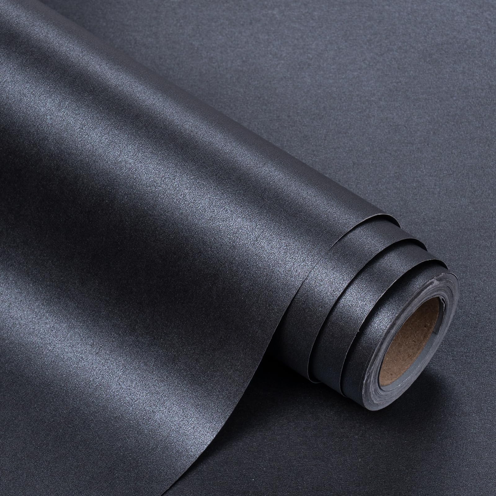 WRAPAHOLICMatte Black Wrapping Paper, Solid Color Pearl Glossy Wrapping Paper - Perfect for Birthday,Baby Shower,Wedding,Graduation,Party - 17in x 32.8ft Roll, 46 Sq. Ft