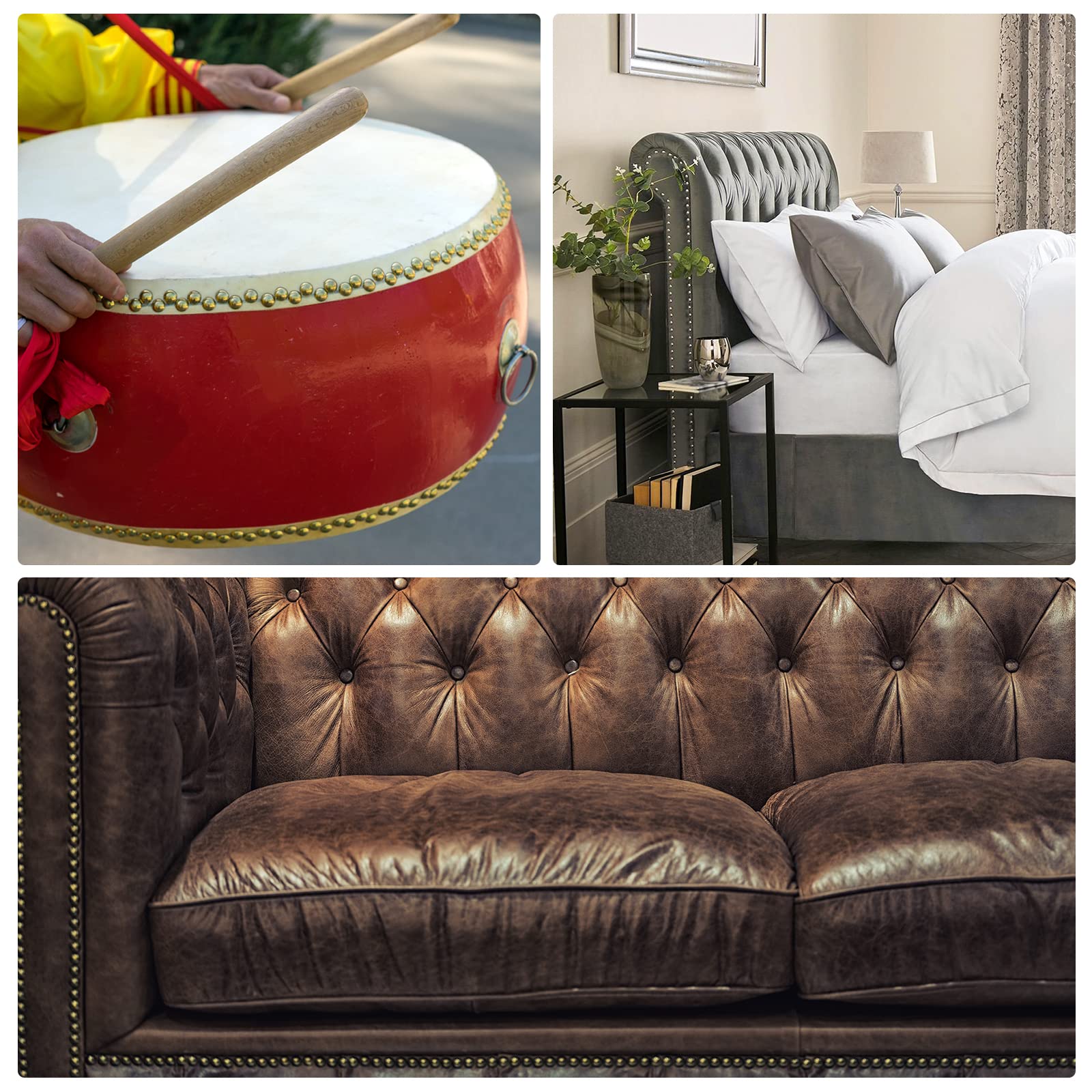 uxcell Upholstery Nails Tack — 25mm Head Dia Retro Round Thumb Push