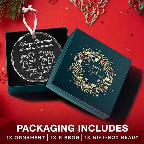 Miniatura 5 de Impresionante adorno para vecinos y amigos, único, el mejor regalo para la temporada de vacaciones, adecuado para expresar agradecimiento, adornos