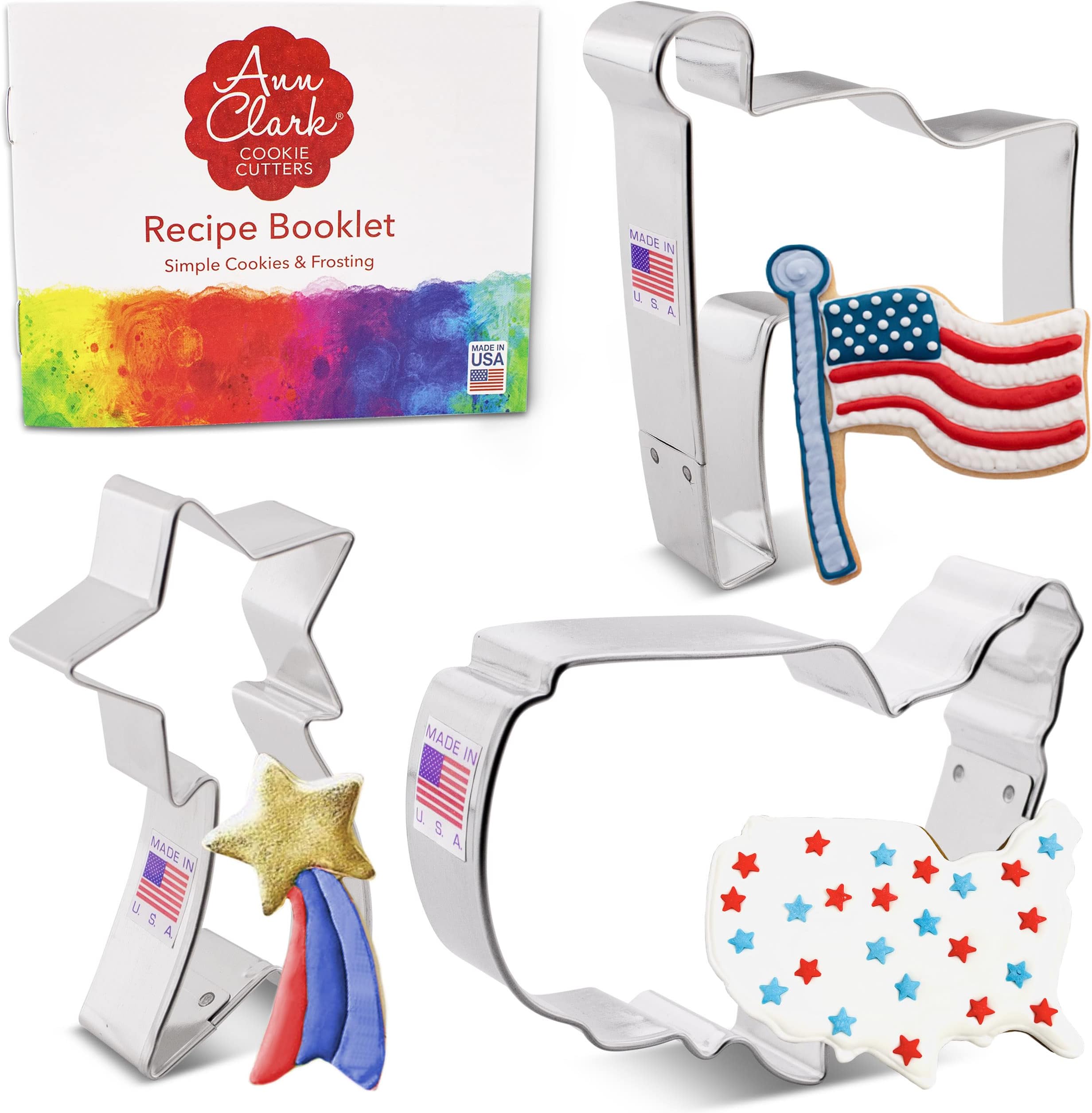 Amazon.com: Hying 6PCS Patriotic Cookie Cutter Set for Baking, Labor