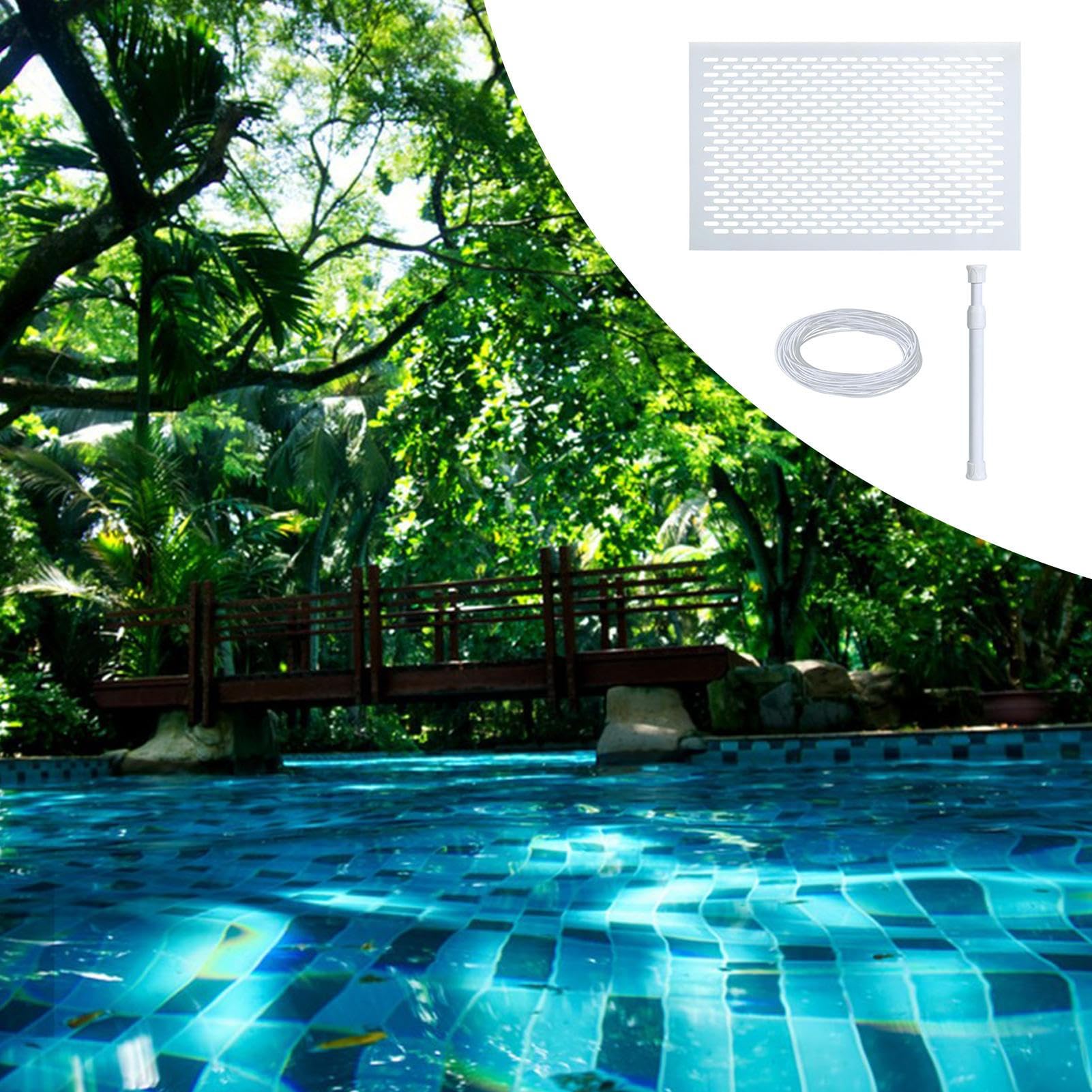 Grille de Protection pour Skimmer de Piscine Anti-Feuilles Toile Maillée Renforcée Écran Nettoyage Spa Étang