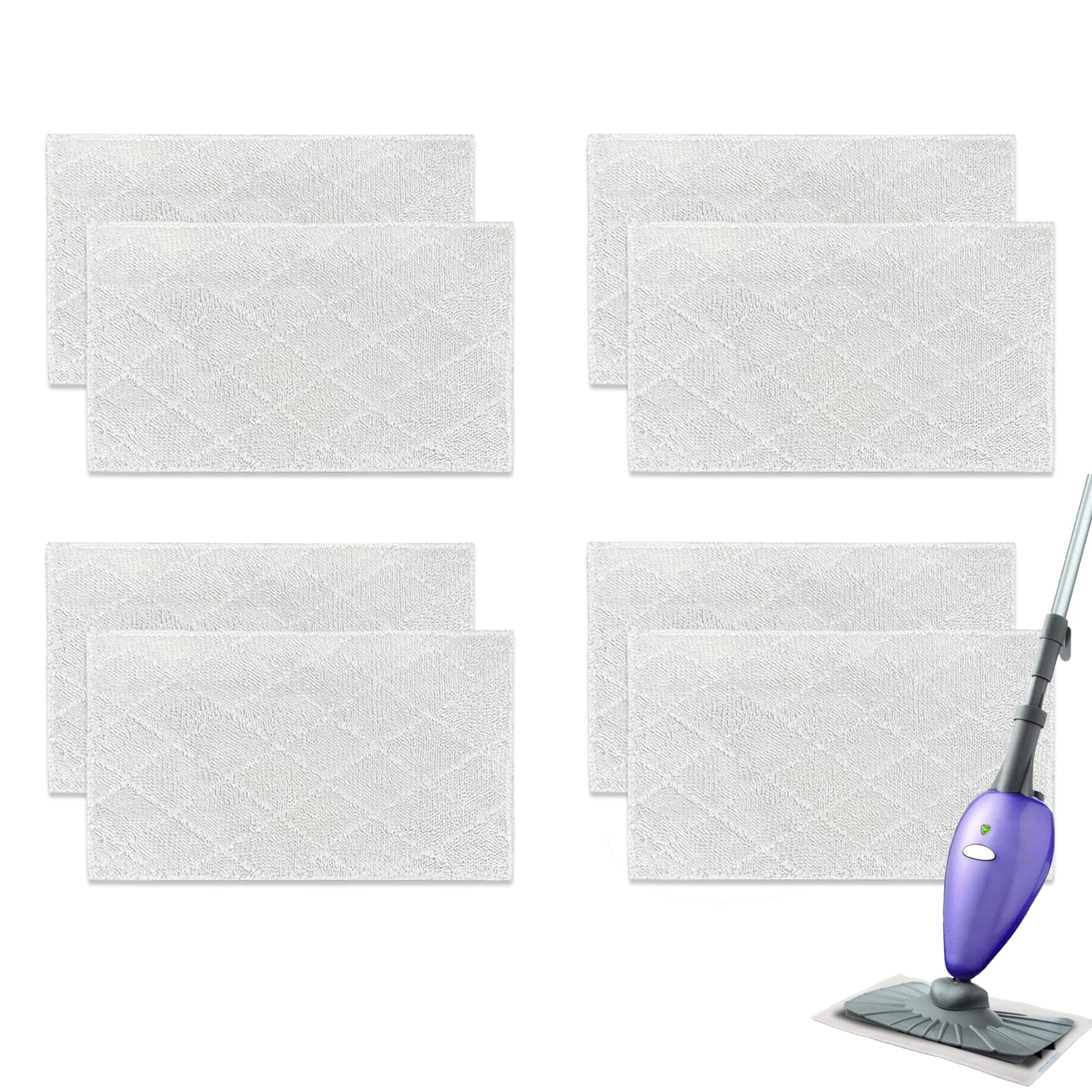Light 'N' Easy - Panni di ricambio riutilizzabili per scopa a vapore S3601 S3101 S7326 7688ANB 7688ANW panni in microfibra per pavimenti (confezione da 8)